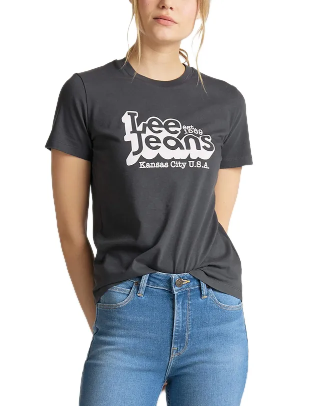 Lee Slim Logo t-shirt femme slim manches courtes