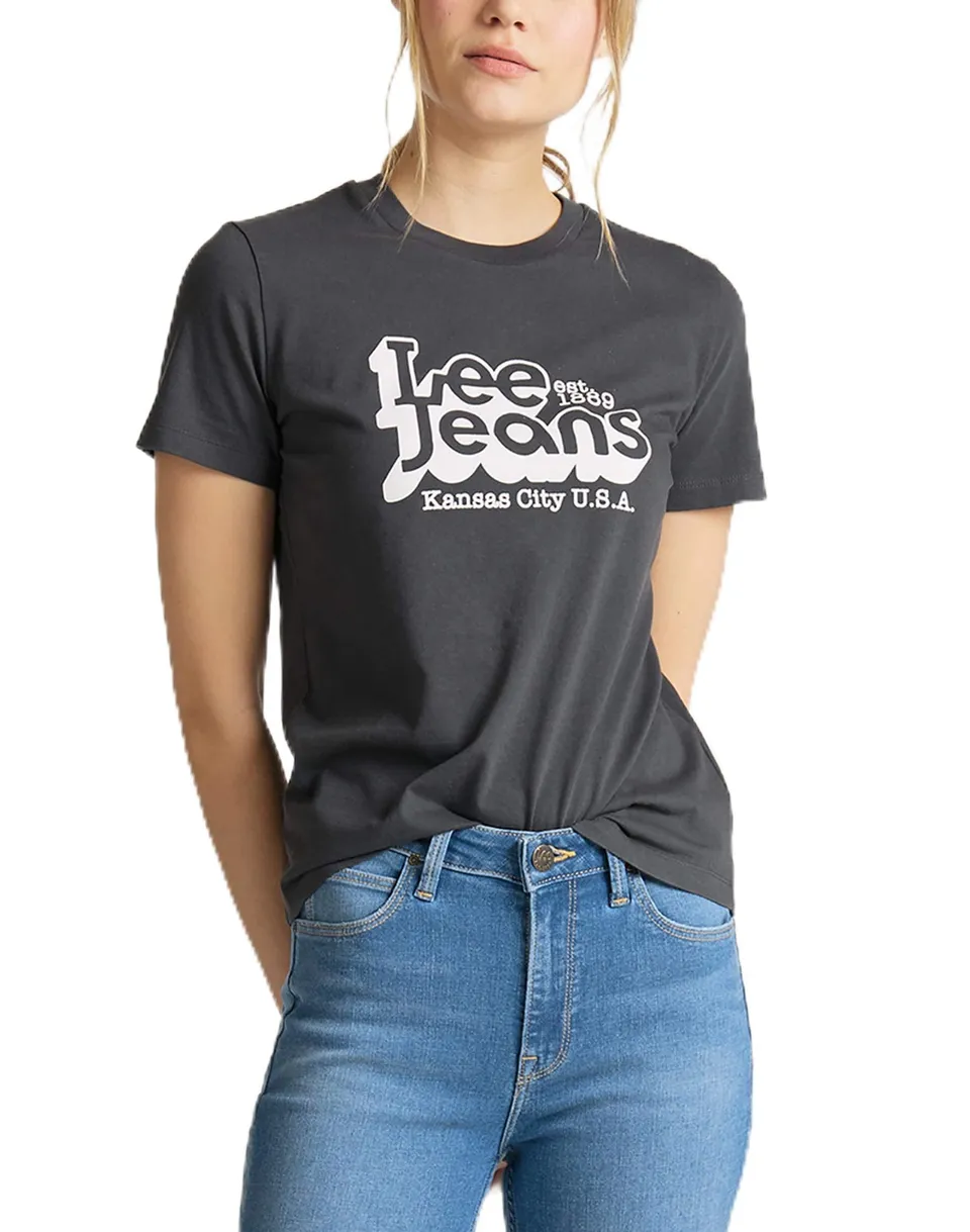 Lee Slim Logo t-shirt femme slim manches courtes
