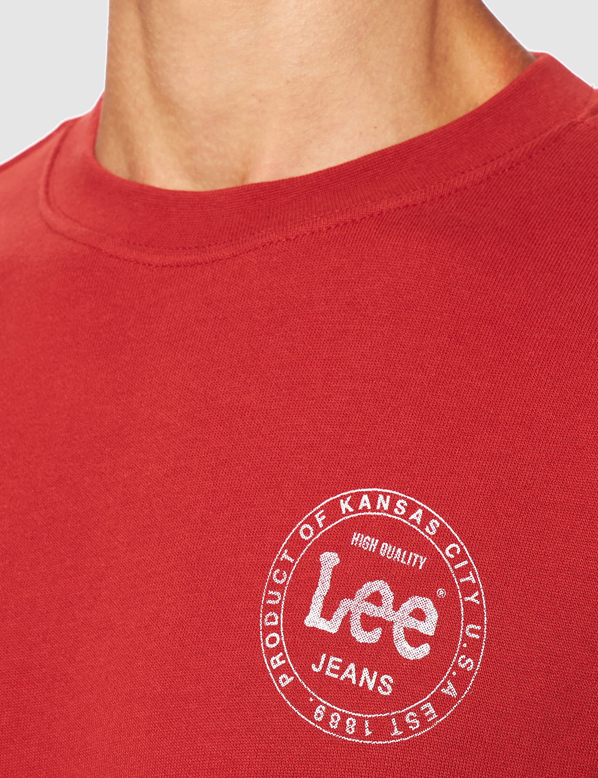 Lee Circle sweat rouge ocre molleton coton