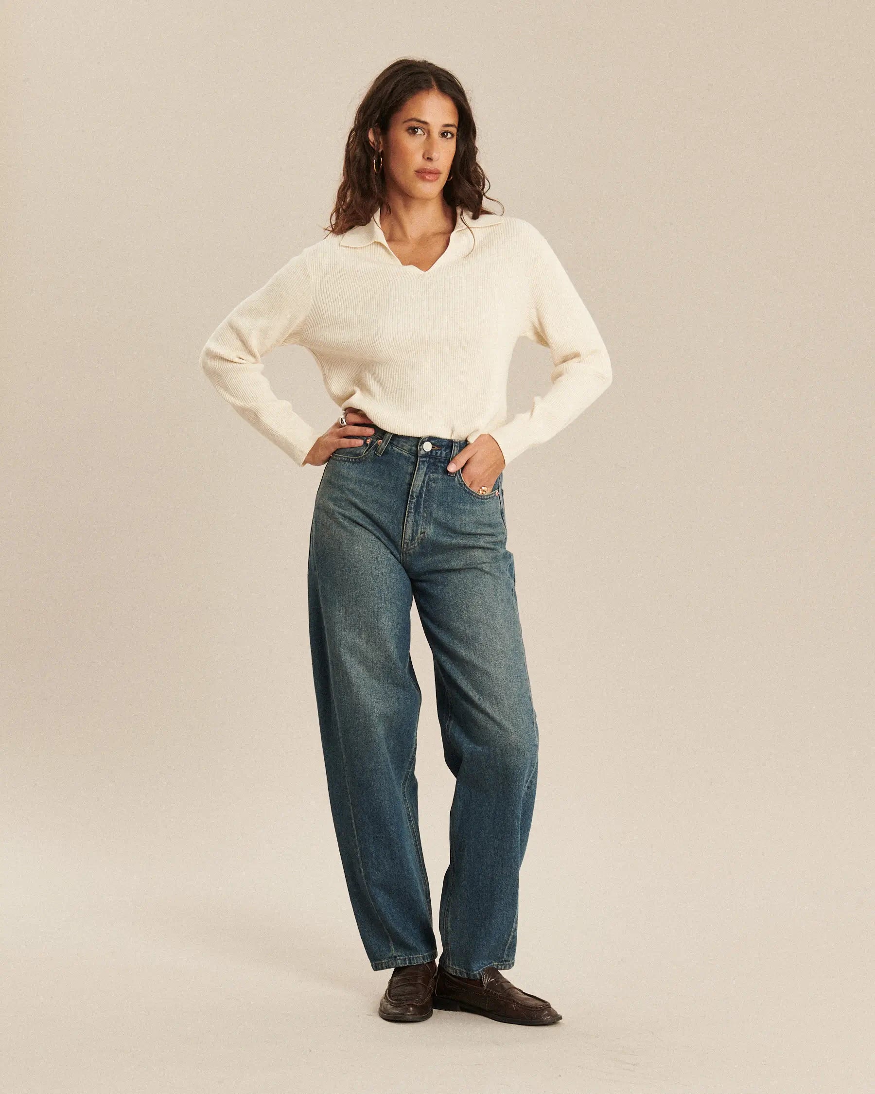 Labdip Osaka Shadow Indigo GB 50 jean barrel taille haute