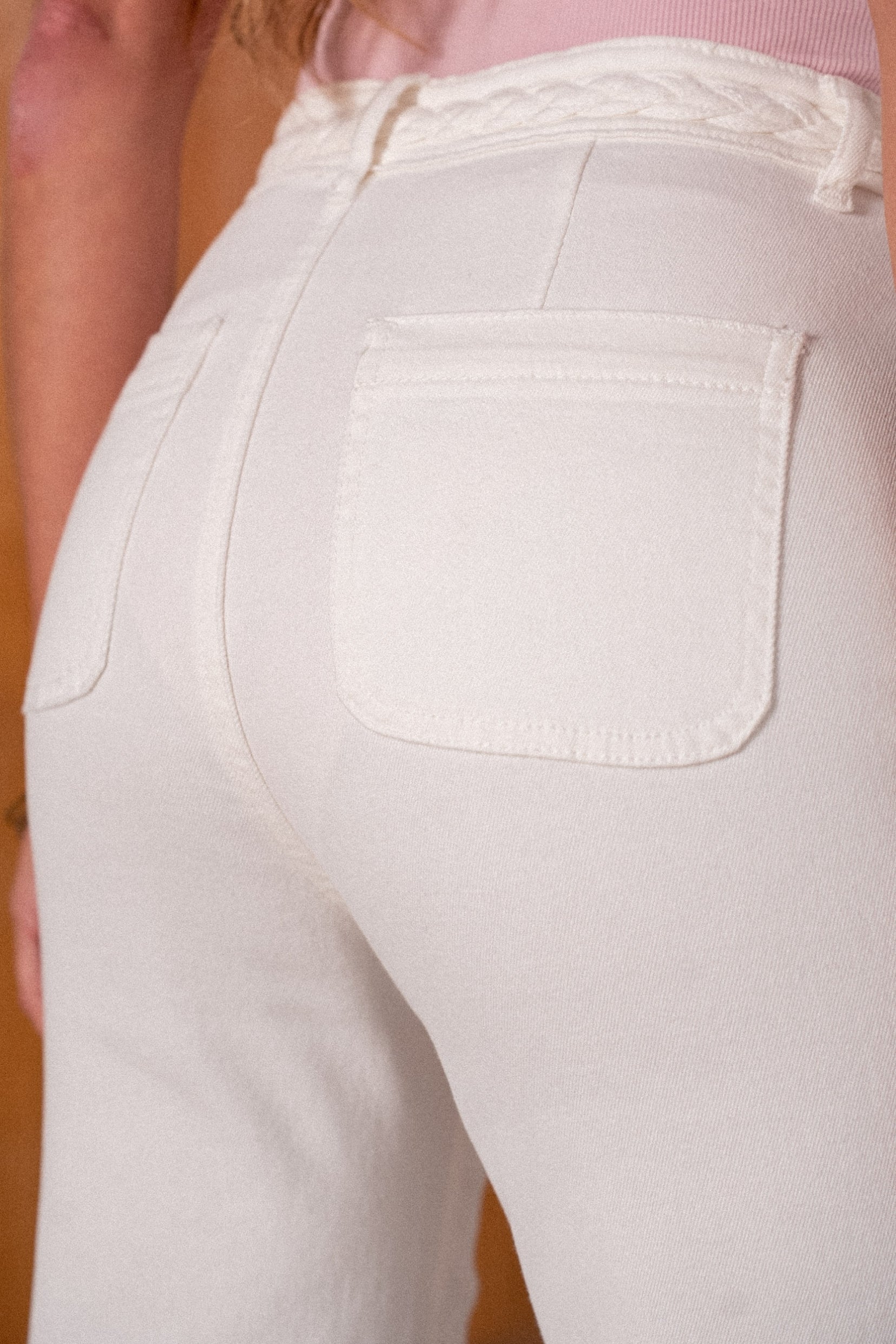 Maison Onado Juline jean flare blanc écuge