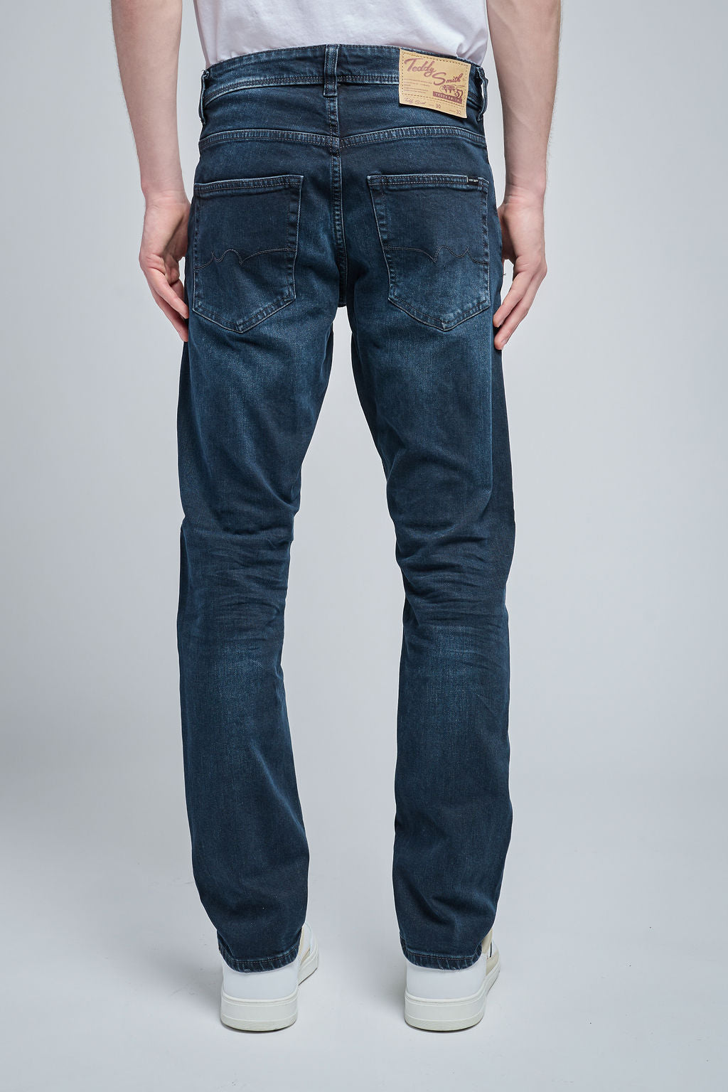 Teddy Smith Reg L32 jean droit deep blue homme coton
