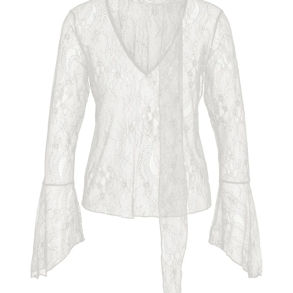 Noisy May Nmida Lace blouse dentelle col montant