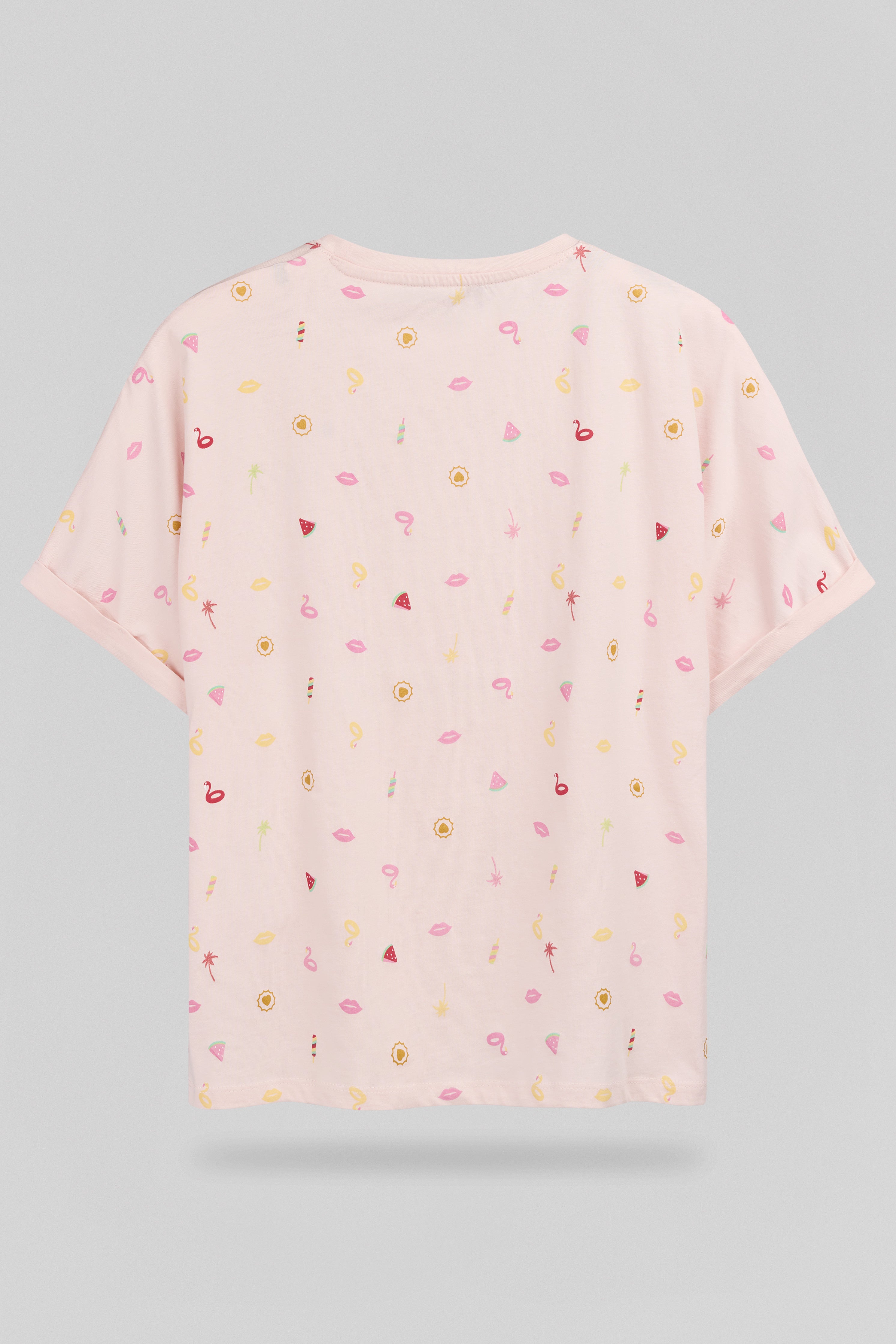 TEDDY SMITH T-KADY MC t-shirt femme rose imprimé