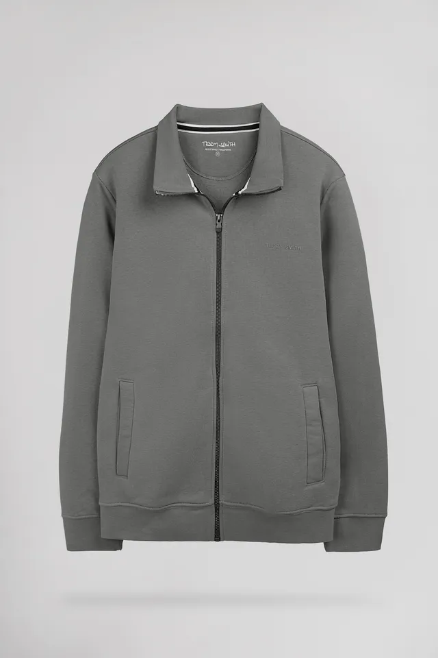 Teddy Smith G-Narkus Zip gilet zippé gris molleton