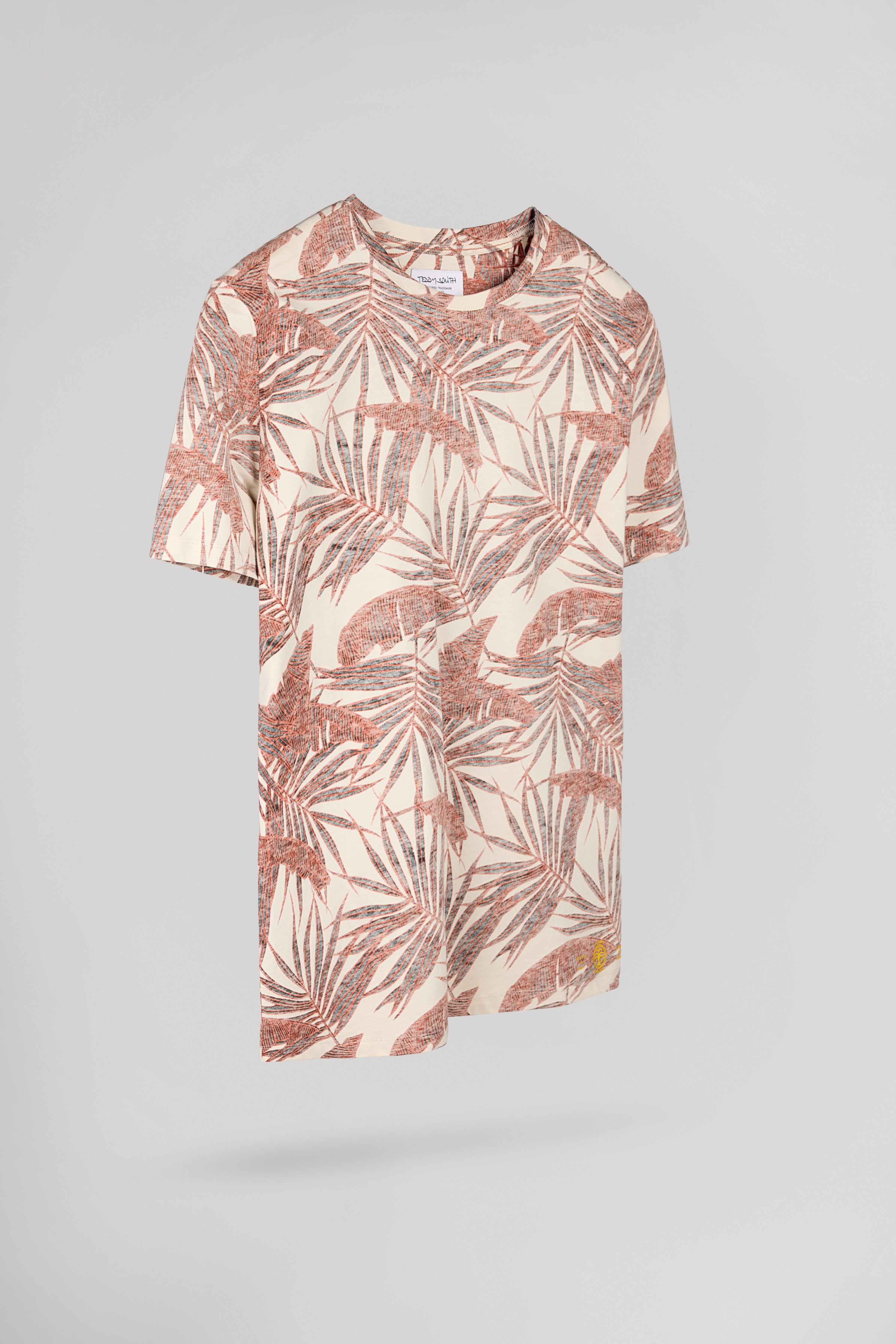 Teddy Smith T-Areski MC t-shirt floral crème homme