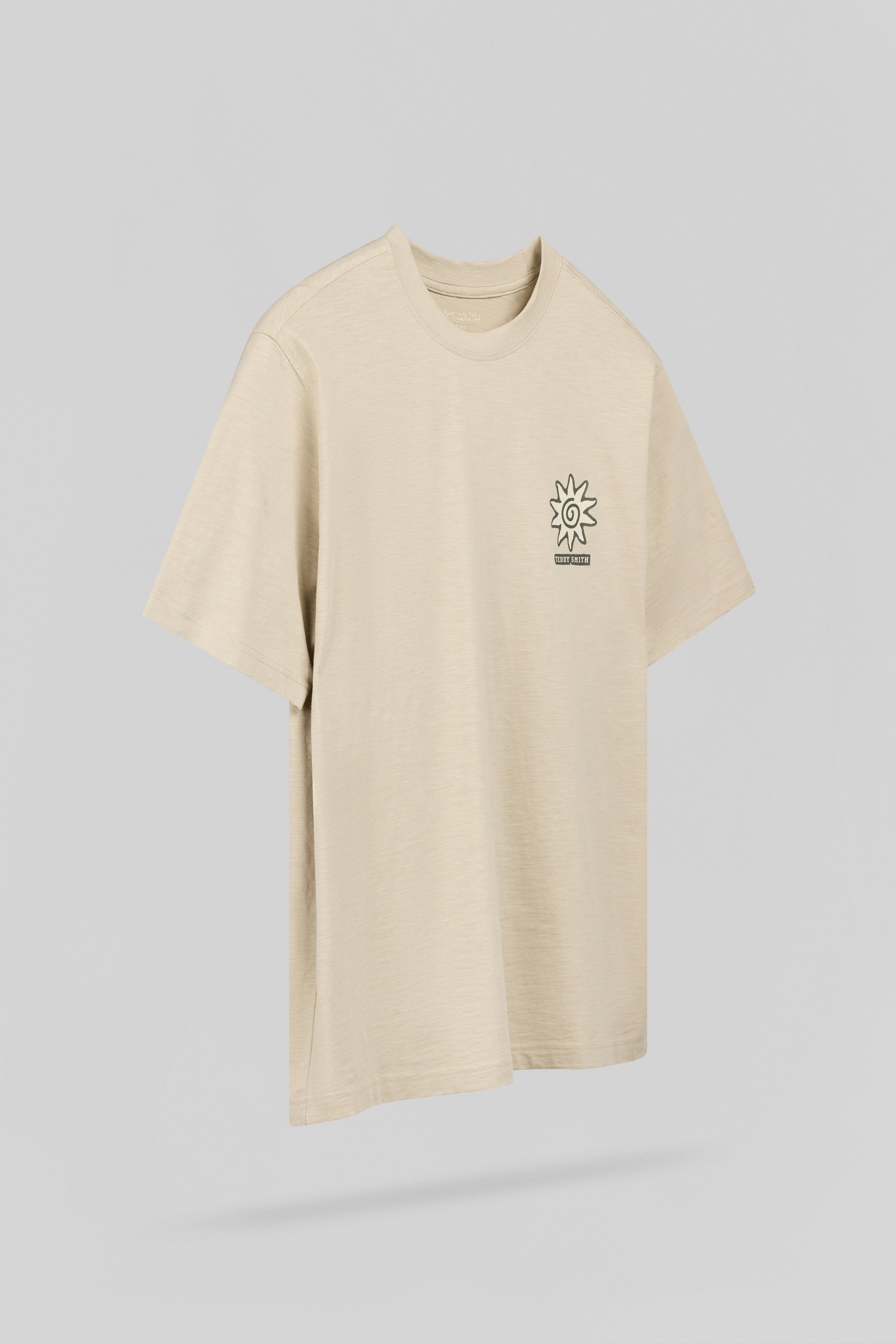 Teddy Smith T-ETHNIC MC t-shirt beige ample imprimé dos