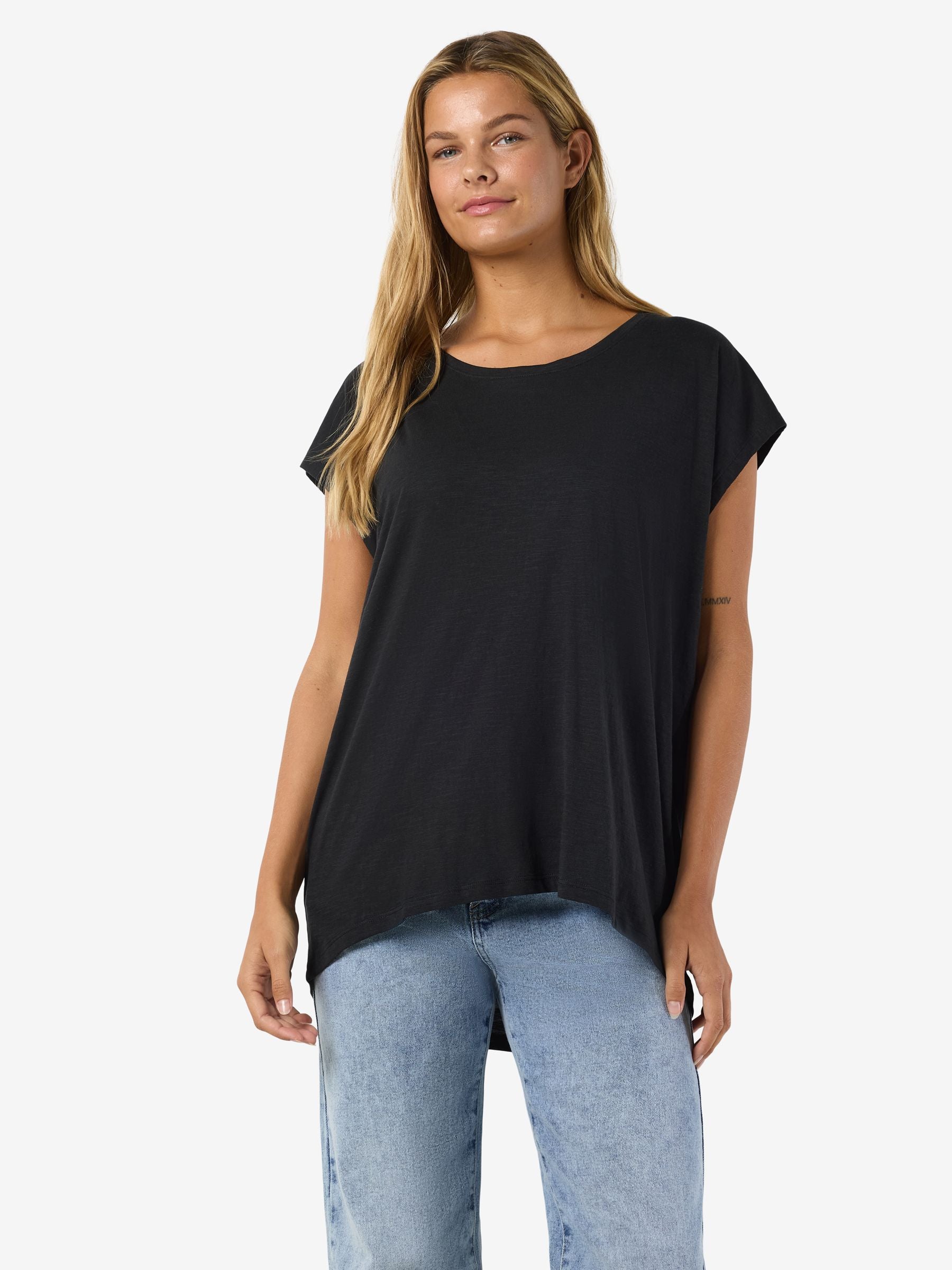 Noisy May Mathilde t-shirt oversize coton bio long