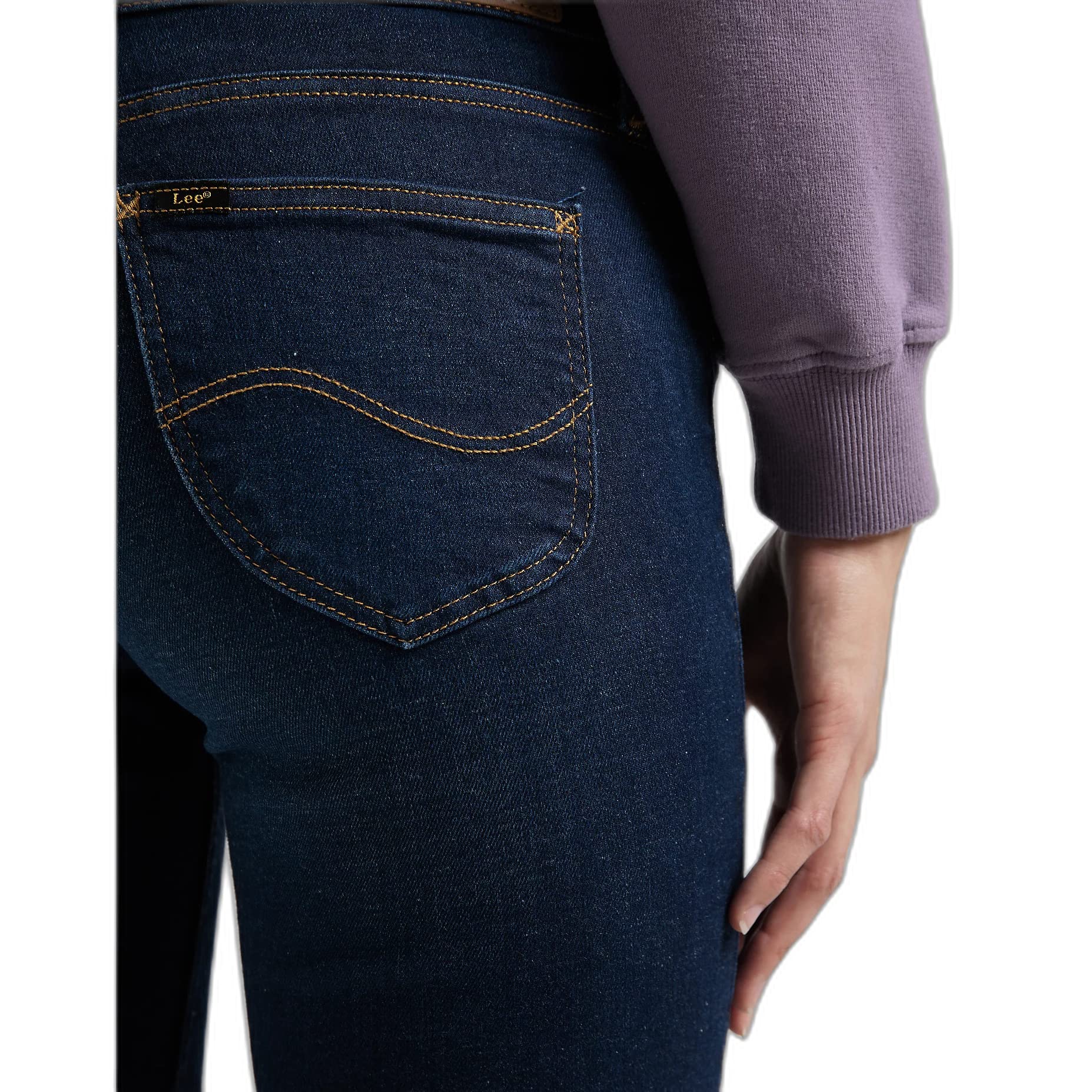 Lee Hoxie jean femme boyfriend noir taille haute