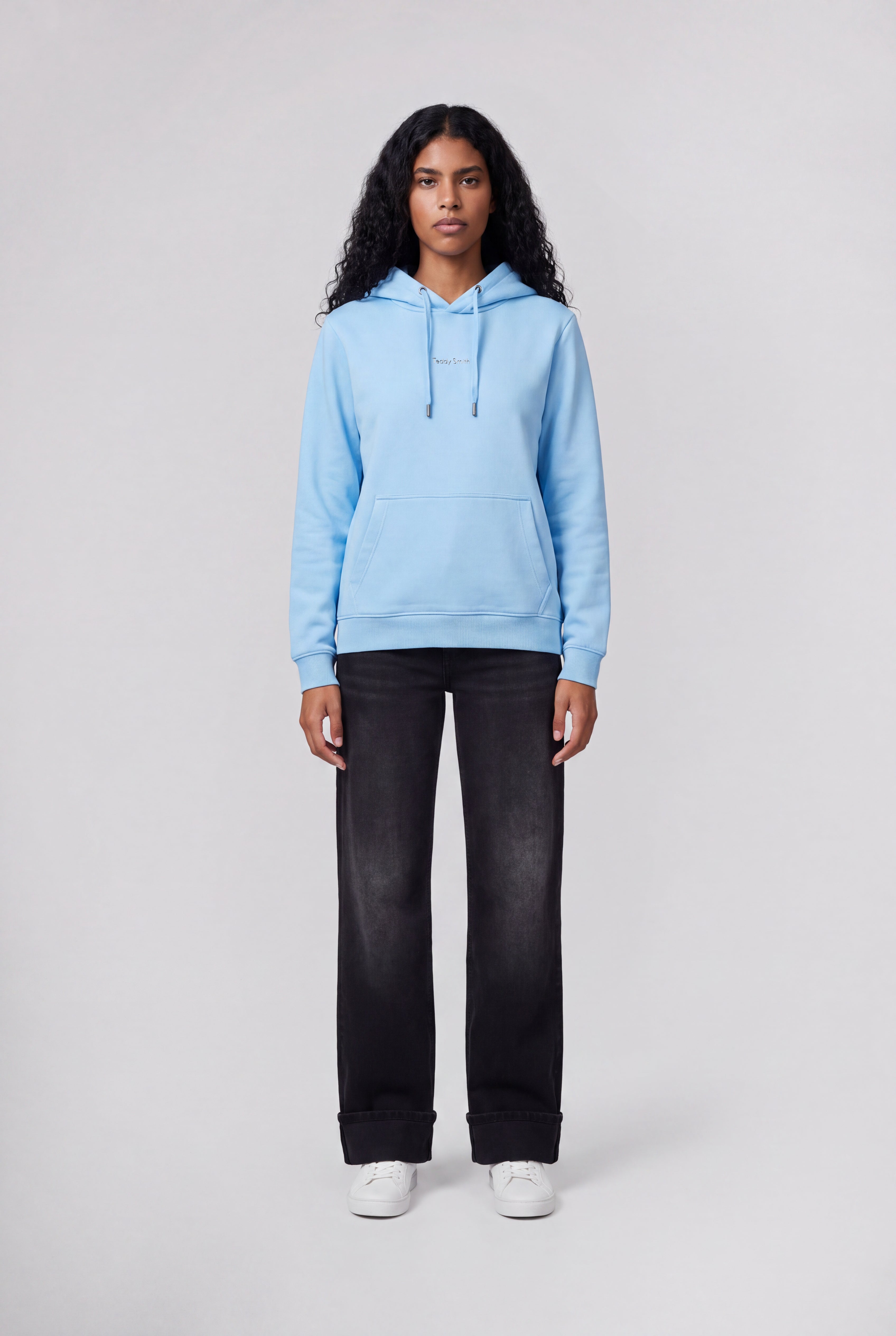 Teddy Smith S-Solene Hoody sweat capuche bleu ciel
