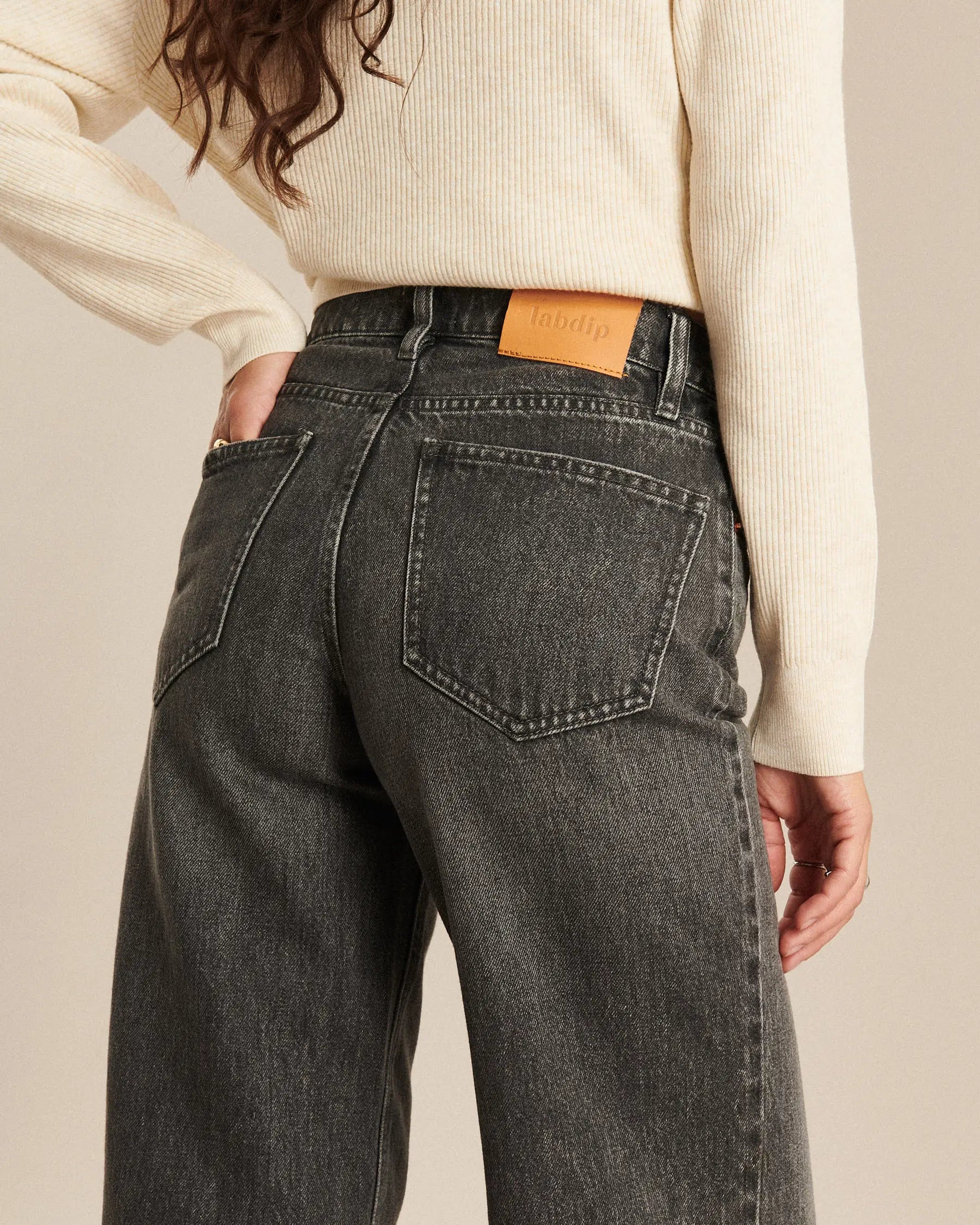 Labdip Joie jean large gris cendré 100% coton 13 oz