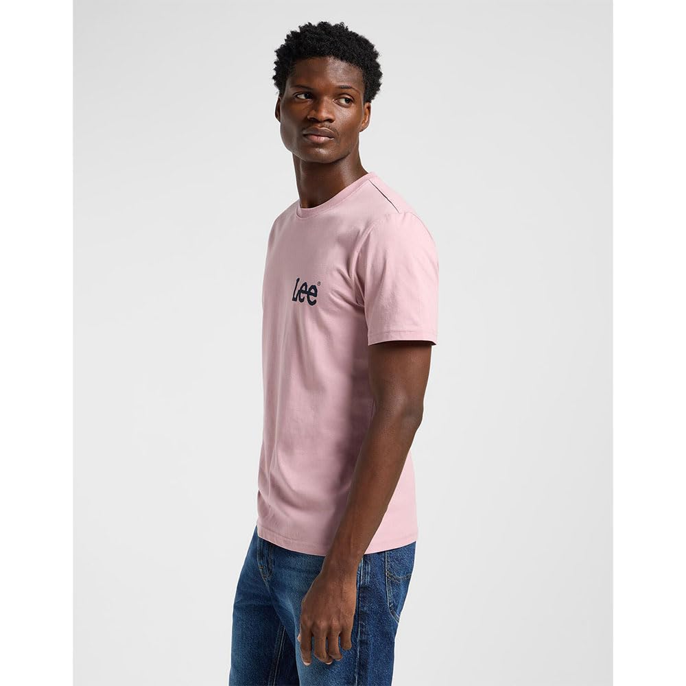 Lee Medium Wobbly Tee T-Shirt Homme Mauve Doux