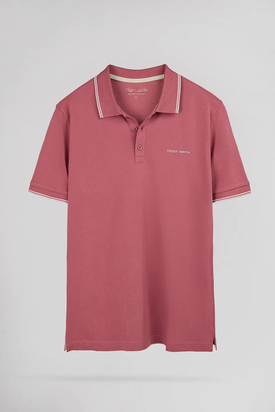 Teddy Smith Pasian 2 MC polo piqué Framboise Foncé
