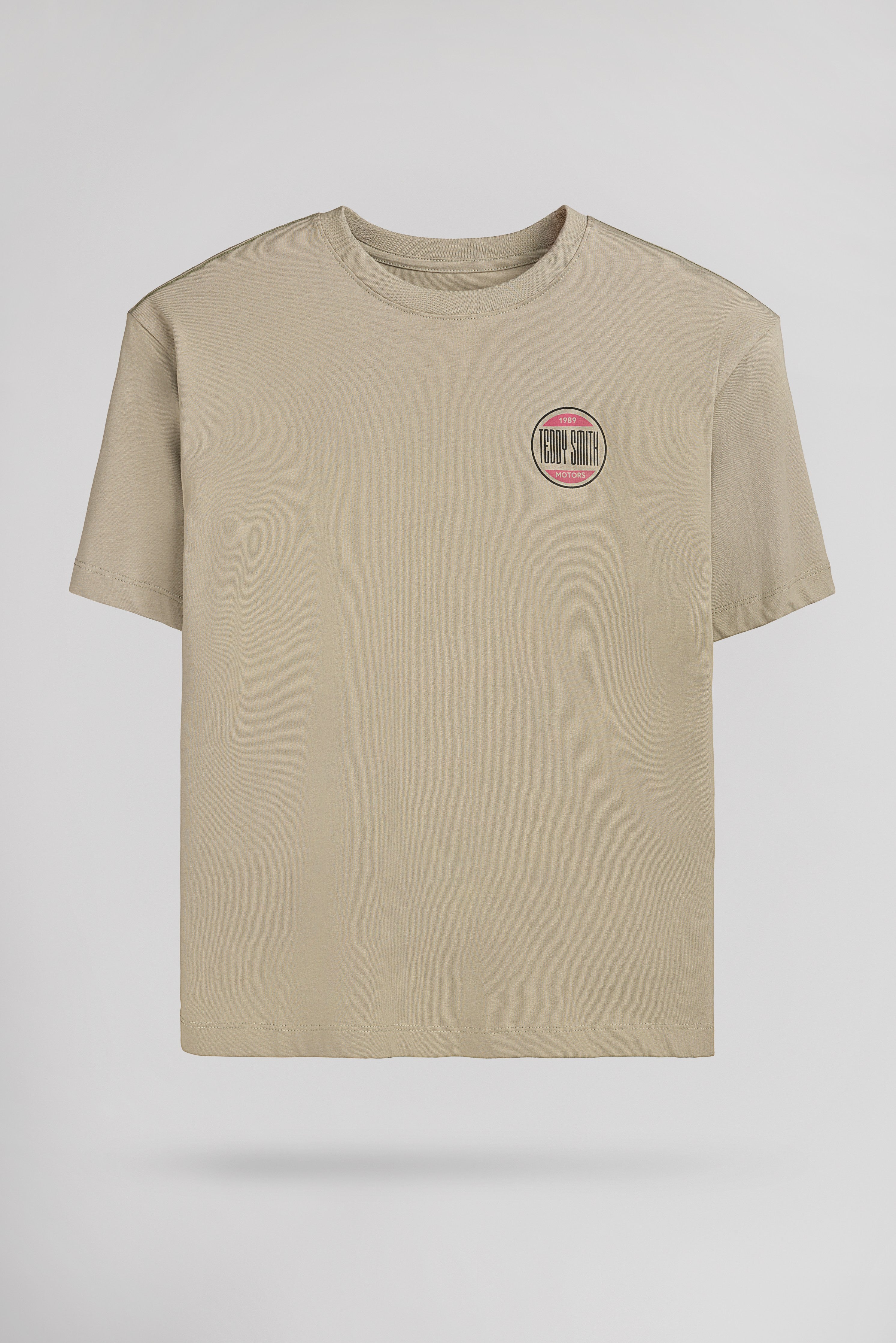 Teddy Smith T-Cars MC junior t-shirt bleach kaki garçon