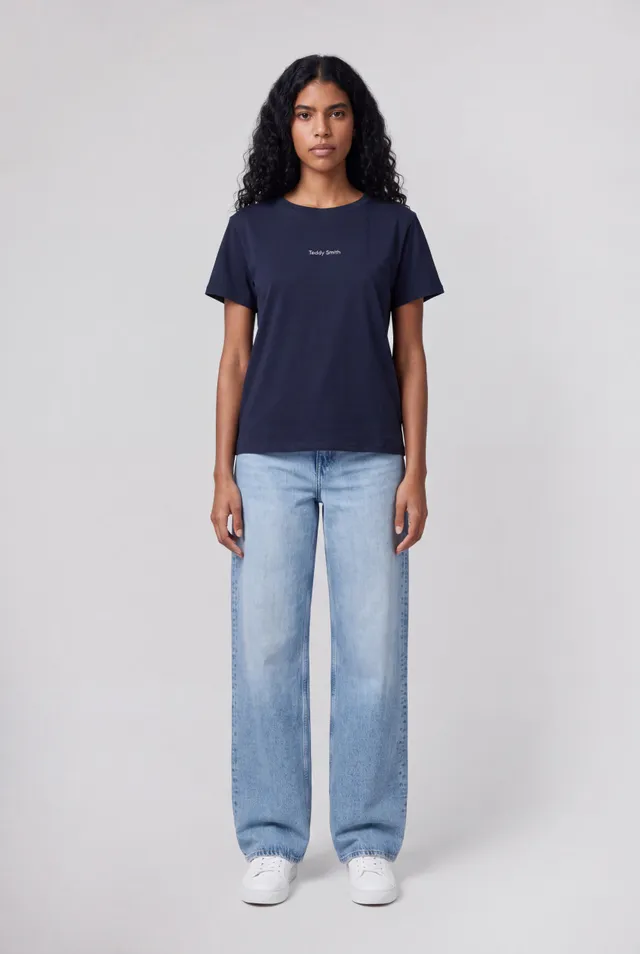Teddy Smith T-Ribelle MC t-shirt col rond femme Total Navy