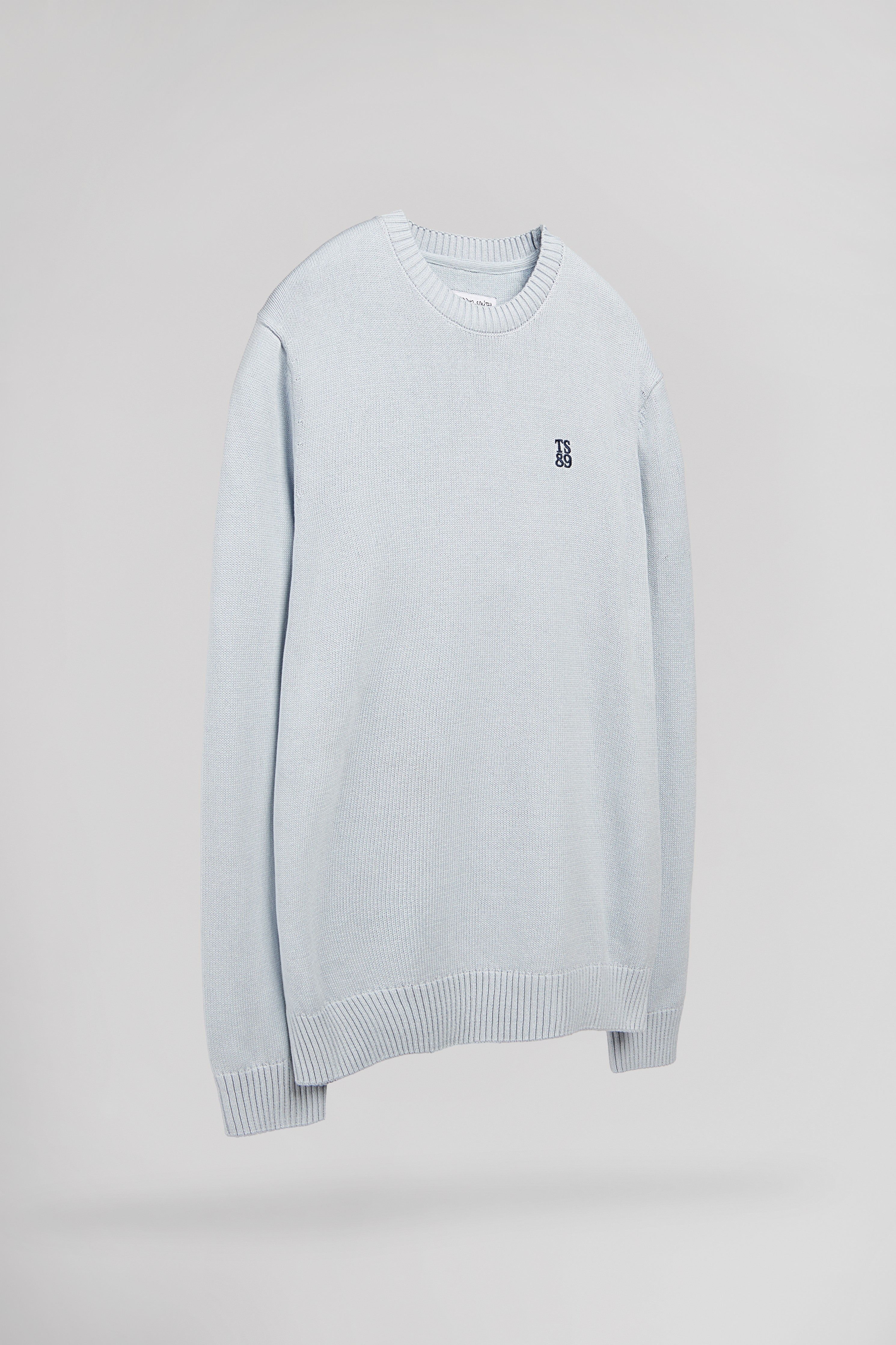 Teddy Smith P-Jimmy pull coton blue shirt col rond
