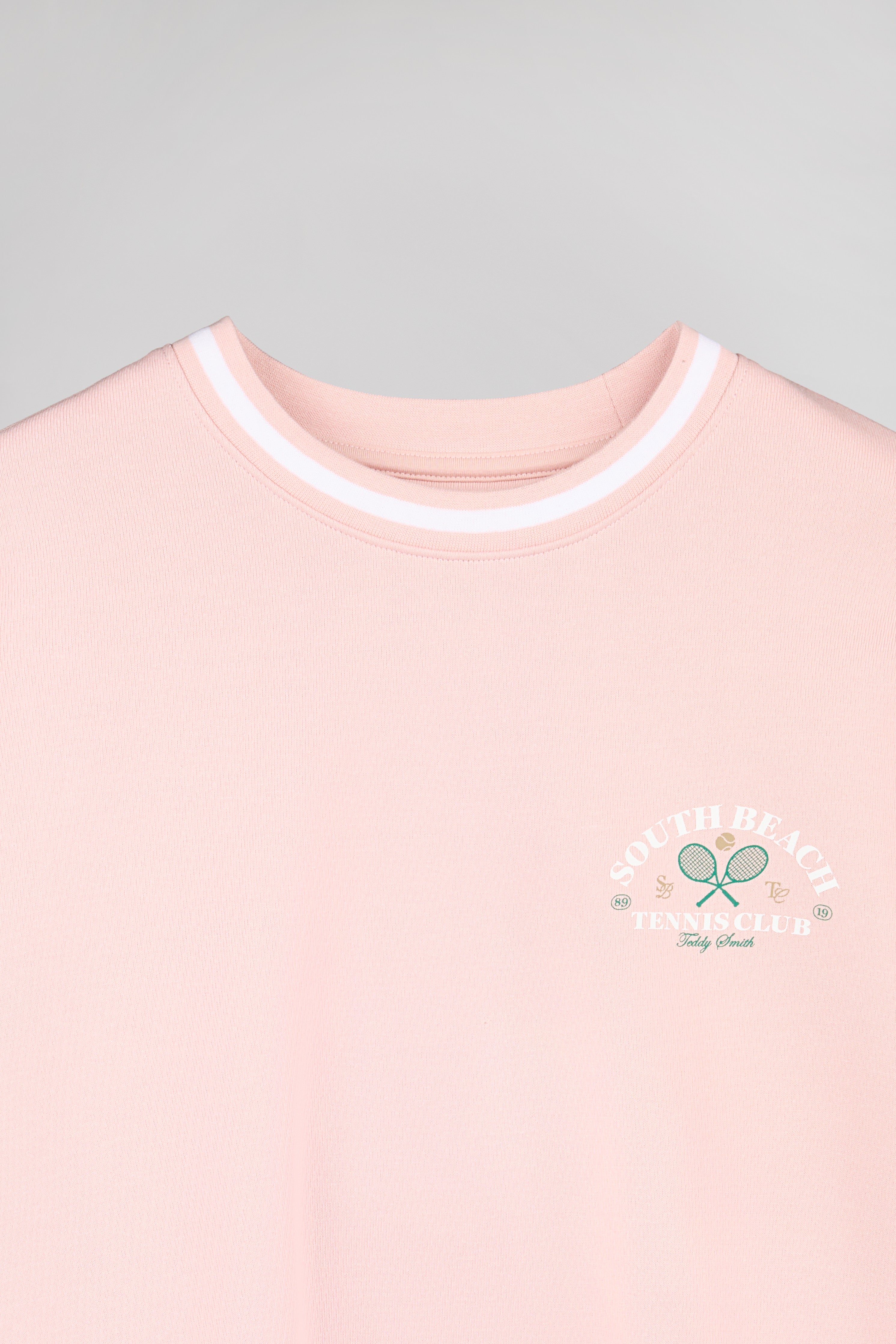 Teddy Smith S-House RC sweat rose pastel coton