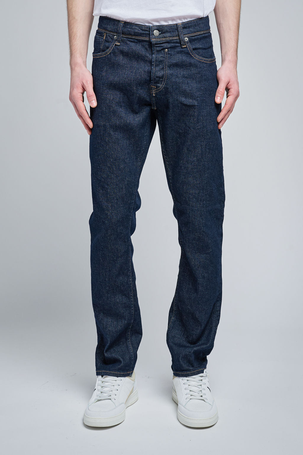 TEDDY SMITH REG L32 jean droit homme dark blue brut