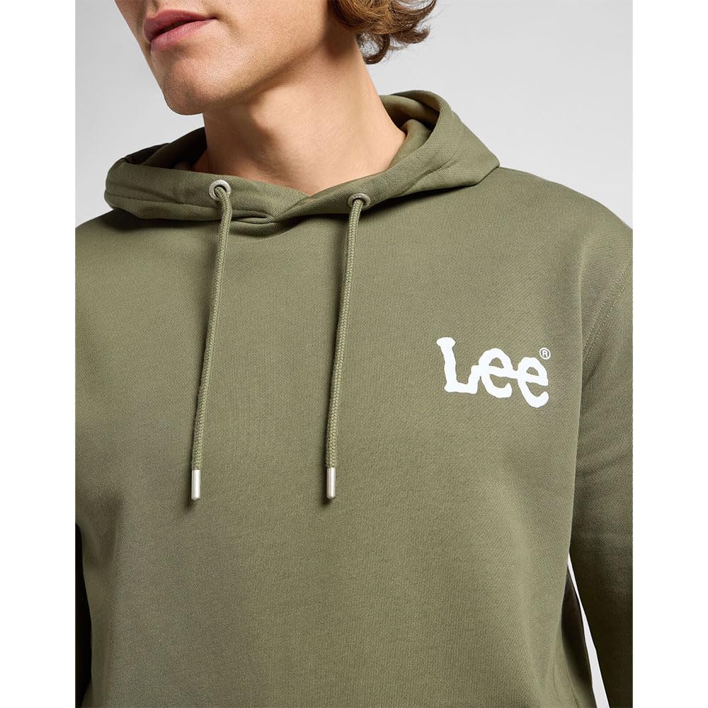 Lee Wobbly Hoodie sweat à capuche homme L kaki