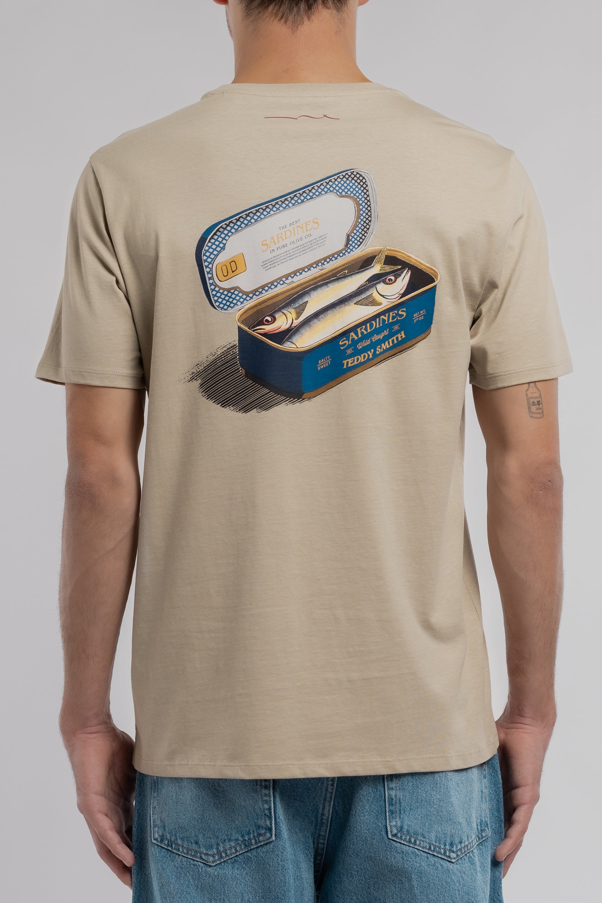 Teddy Smith T-Fish t-shirt beige col rond coton