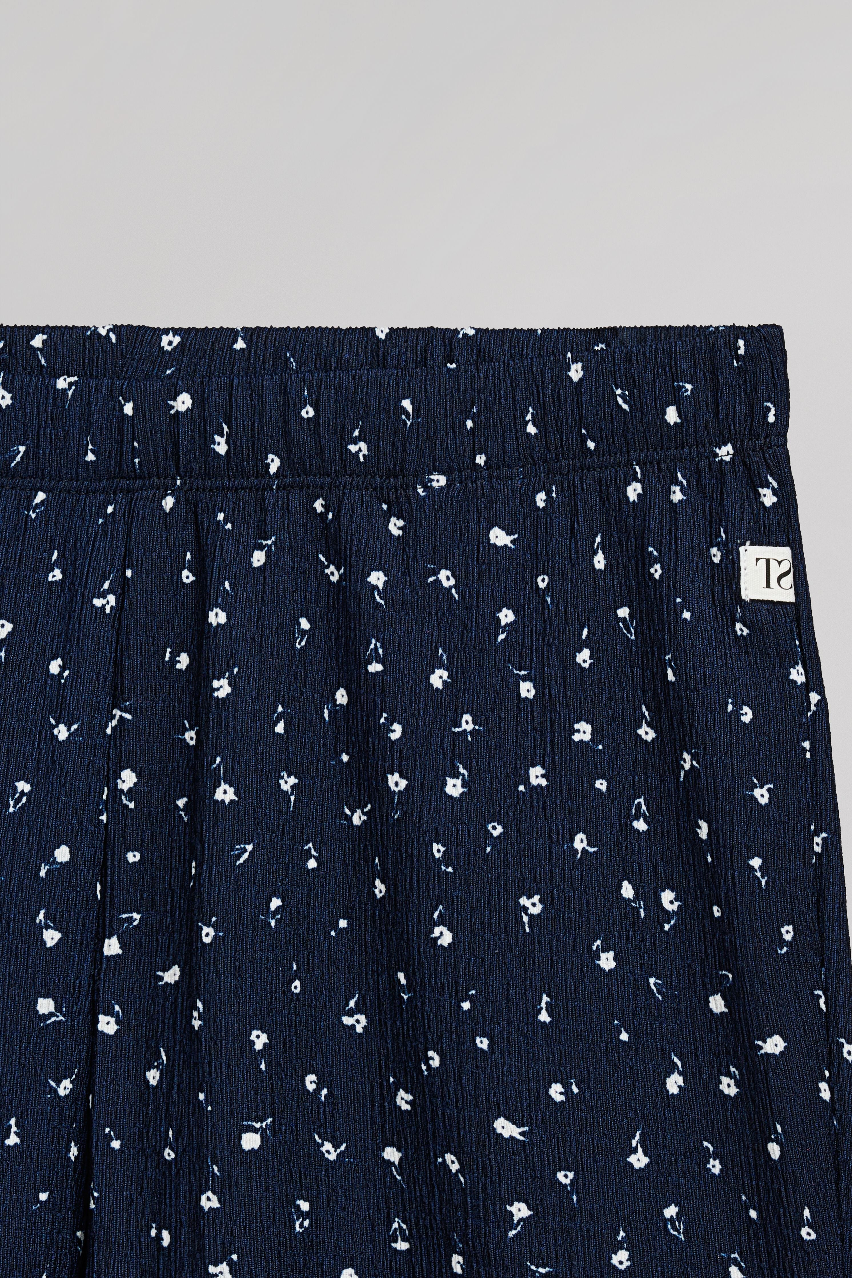 Teddy Smith P-Solena pantalon fille bleu floral ajusté