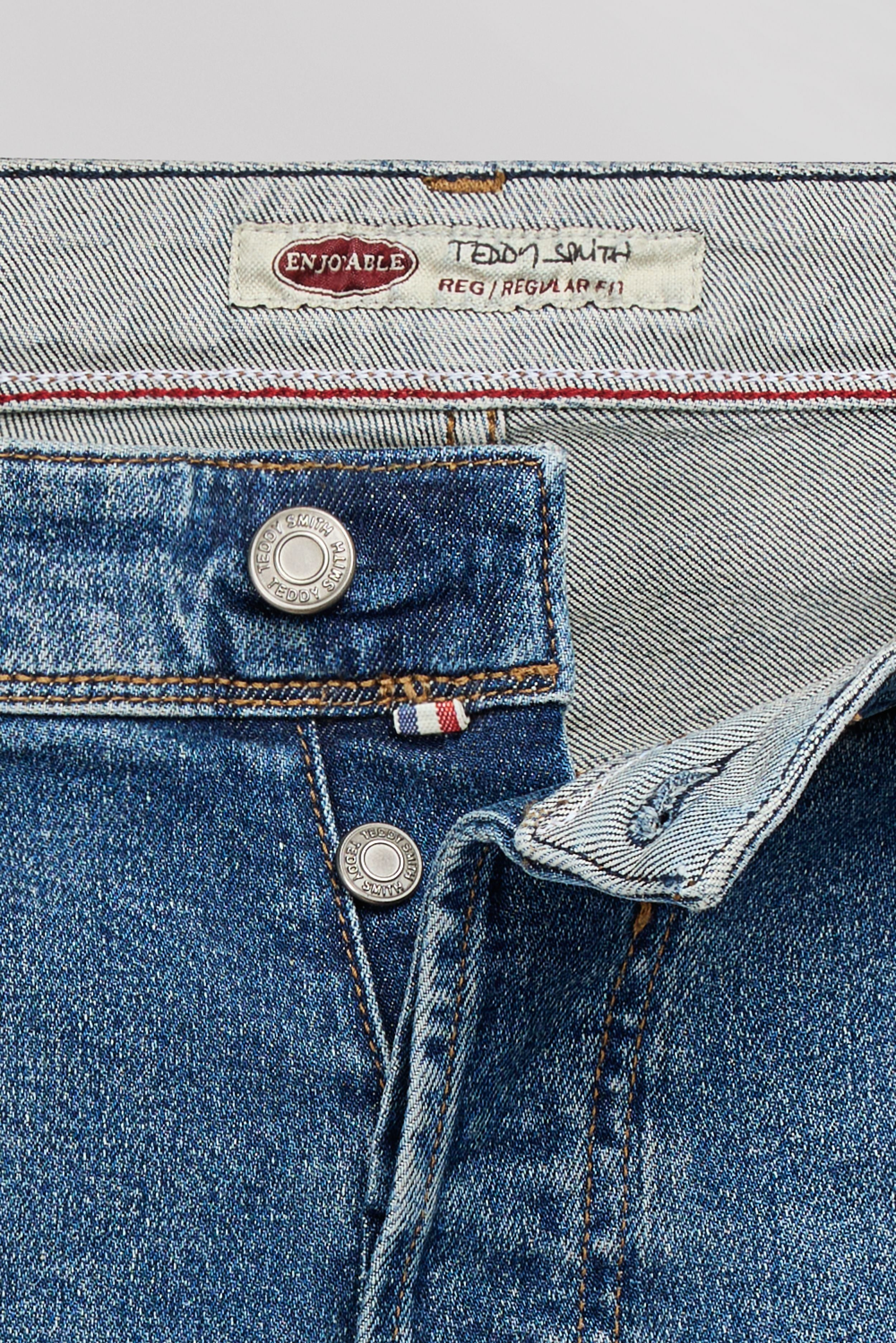 Teddy Smith Reg jean droit L34 vintage dark délavé