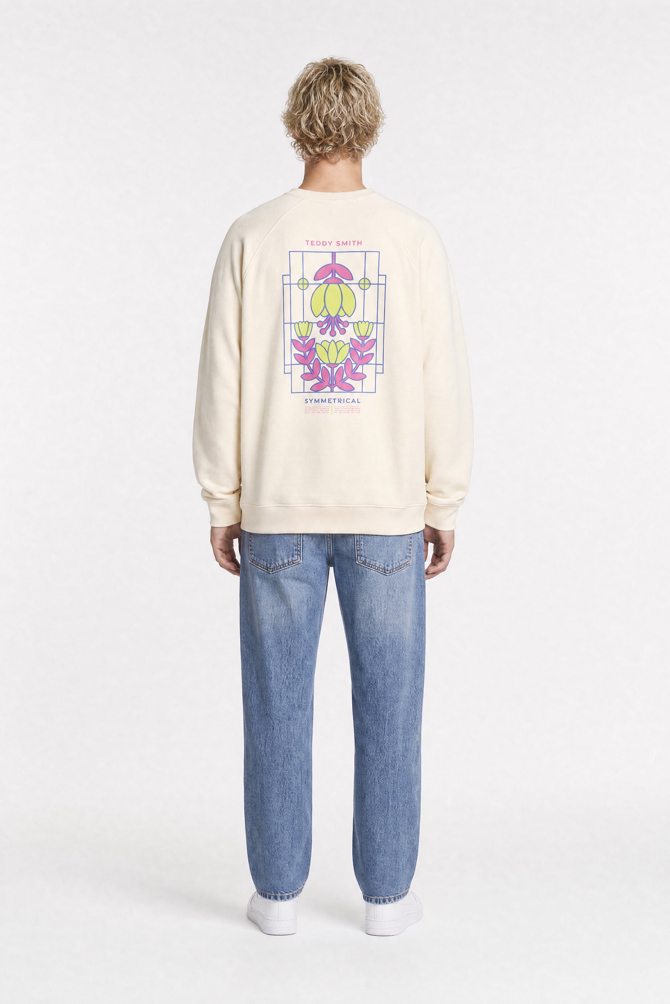 Teddy Smith S-Argos RC sweat homme Cream imprimé dos