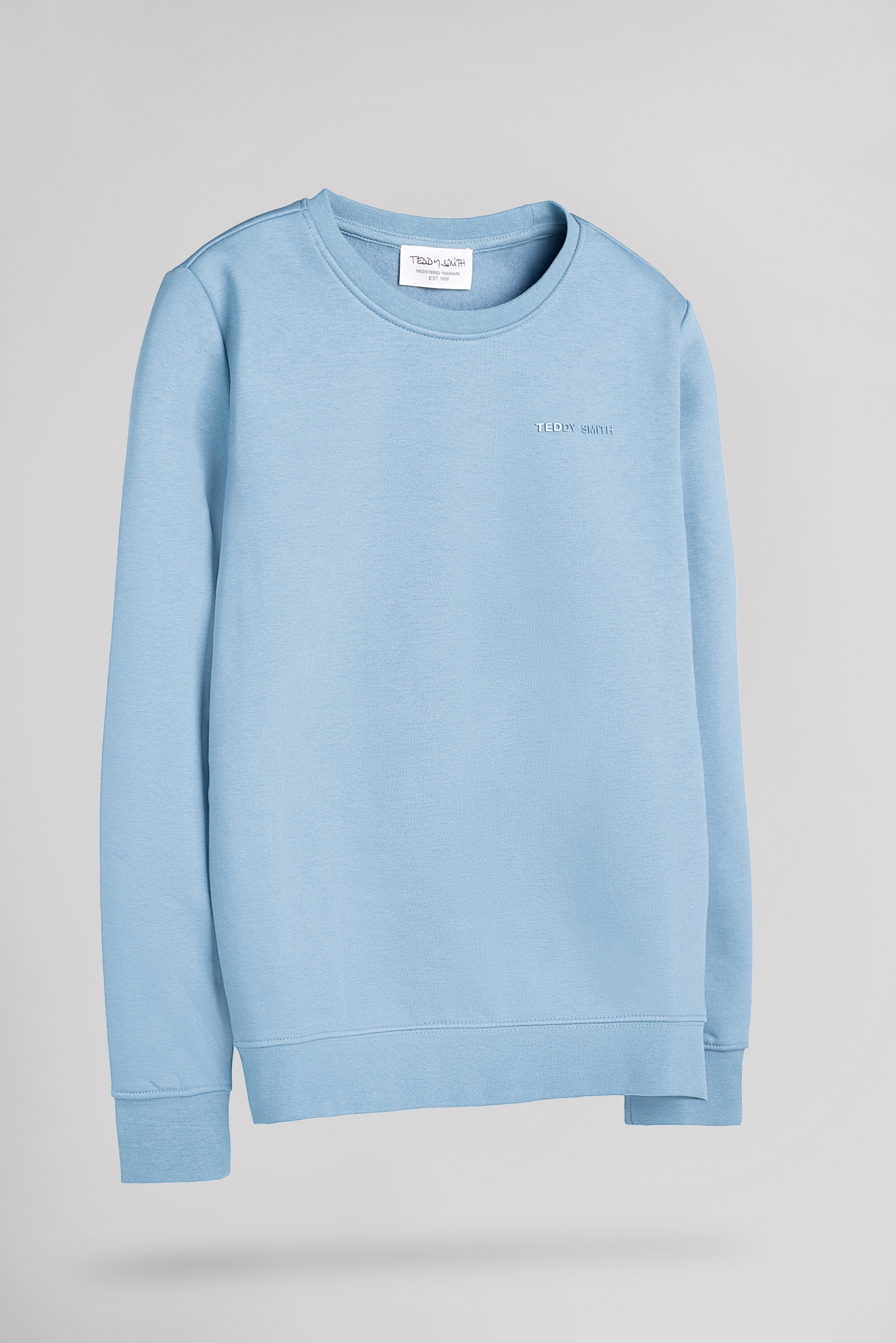 Teddy Smith S-Nark RC Jr sweat col rond bleu gris molleton