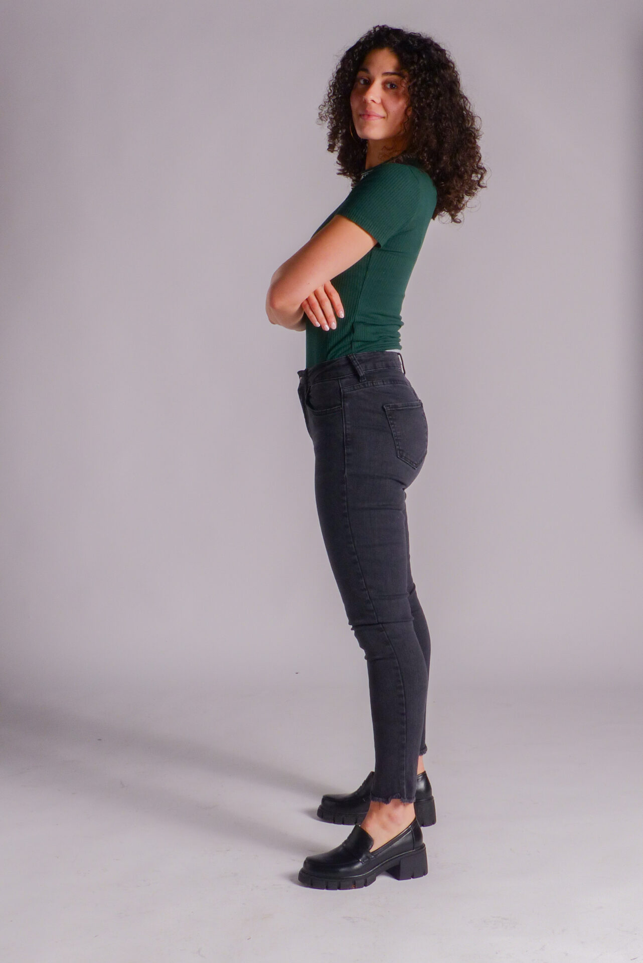 AA Spontané Skinny Effiloché jean noir chevilles