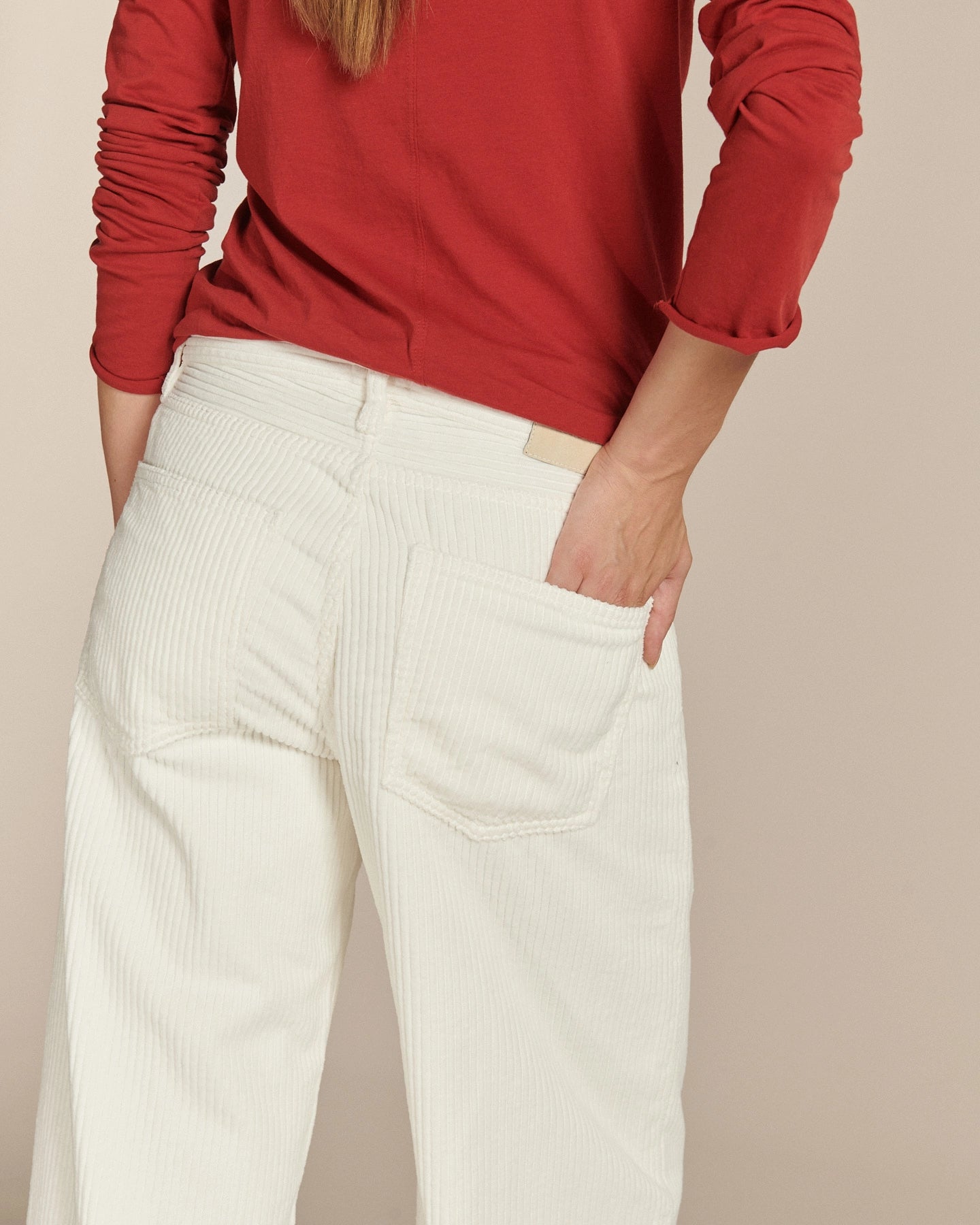 Labdip River Corduroy Dye pantalon velours crème 100% coton