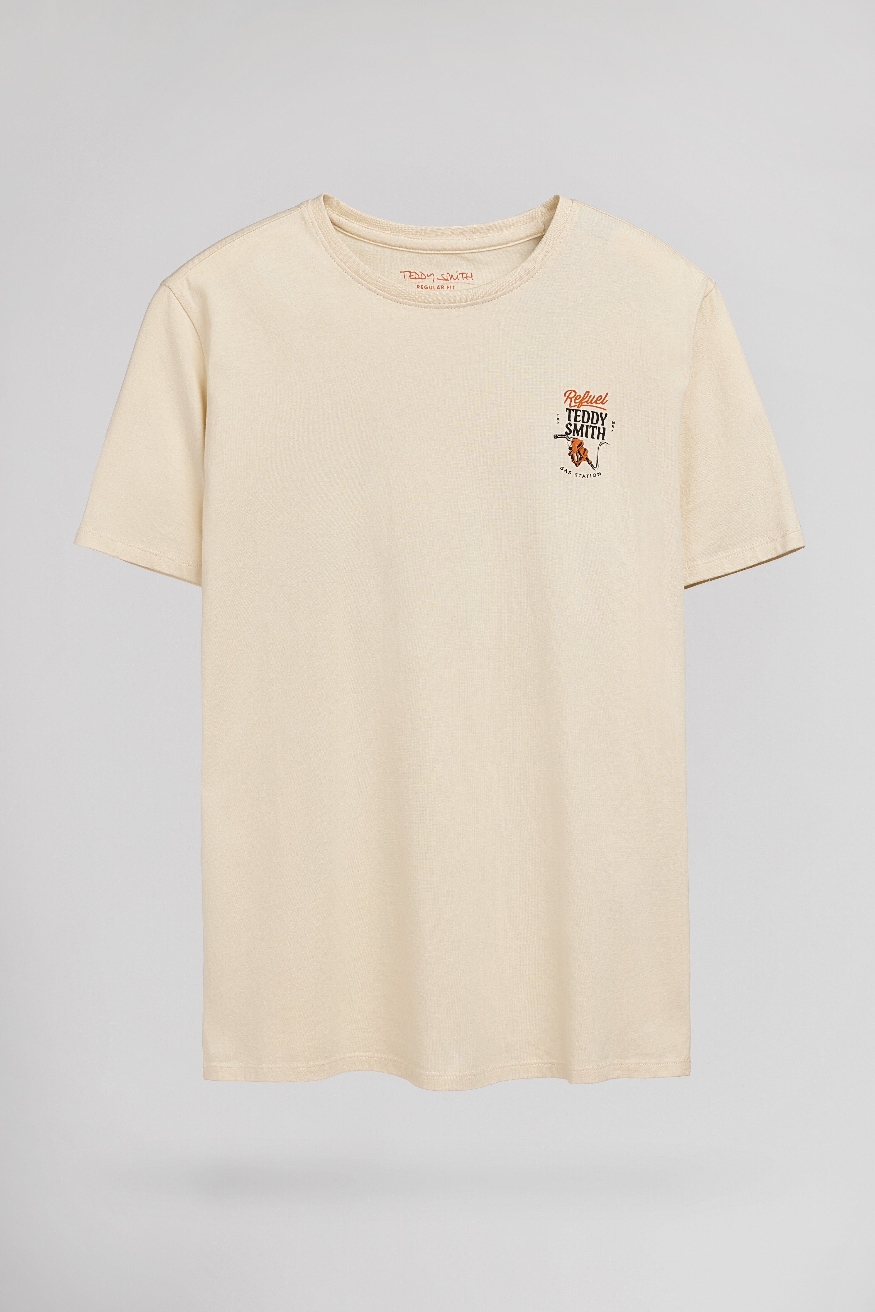 Teddy Smith T-Carser t-shirt cream homme coton