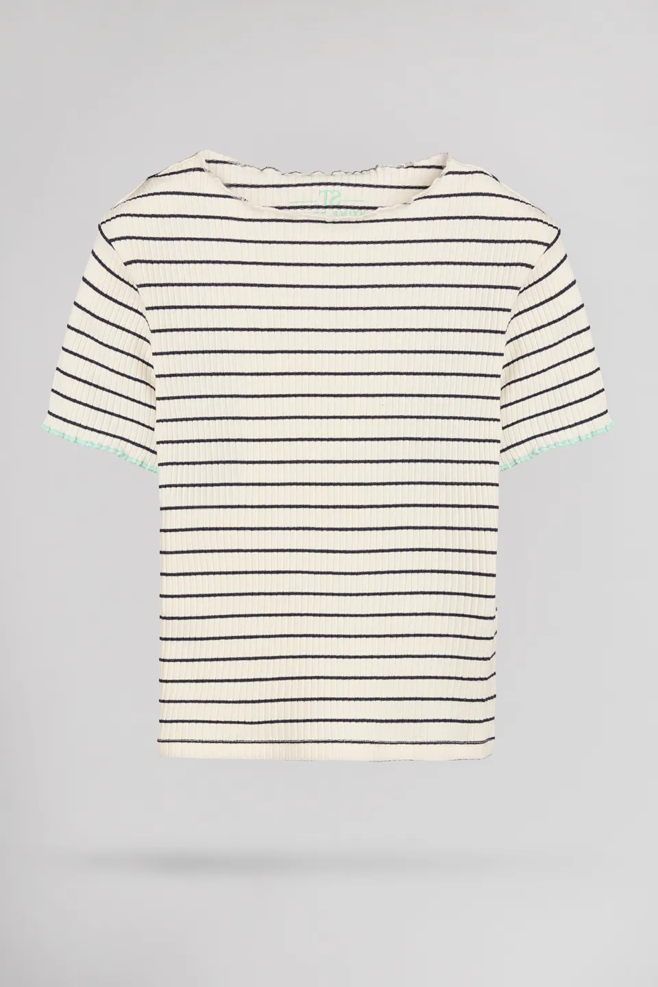 Teddy Smith T-Ray T-shirt fille bleu marine rayé côtelé