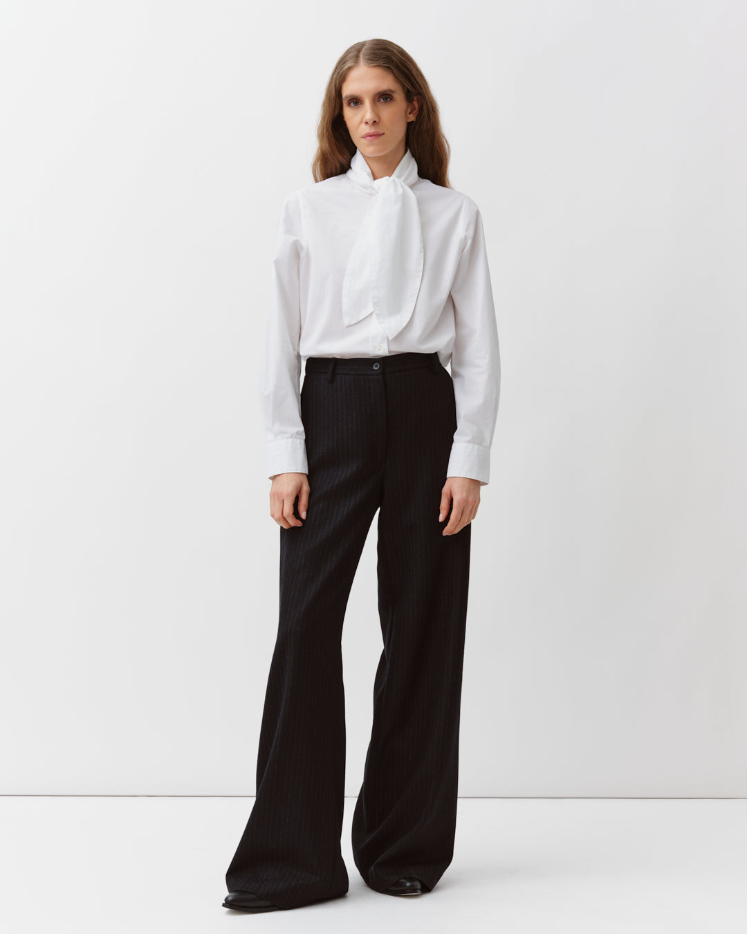 DIEGA CIRCIA chemise blanche coton lavallière