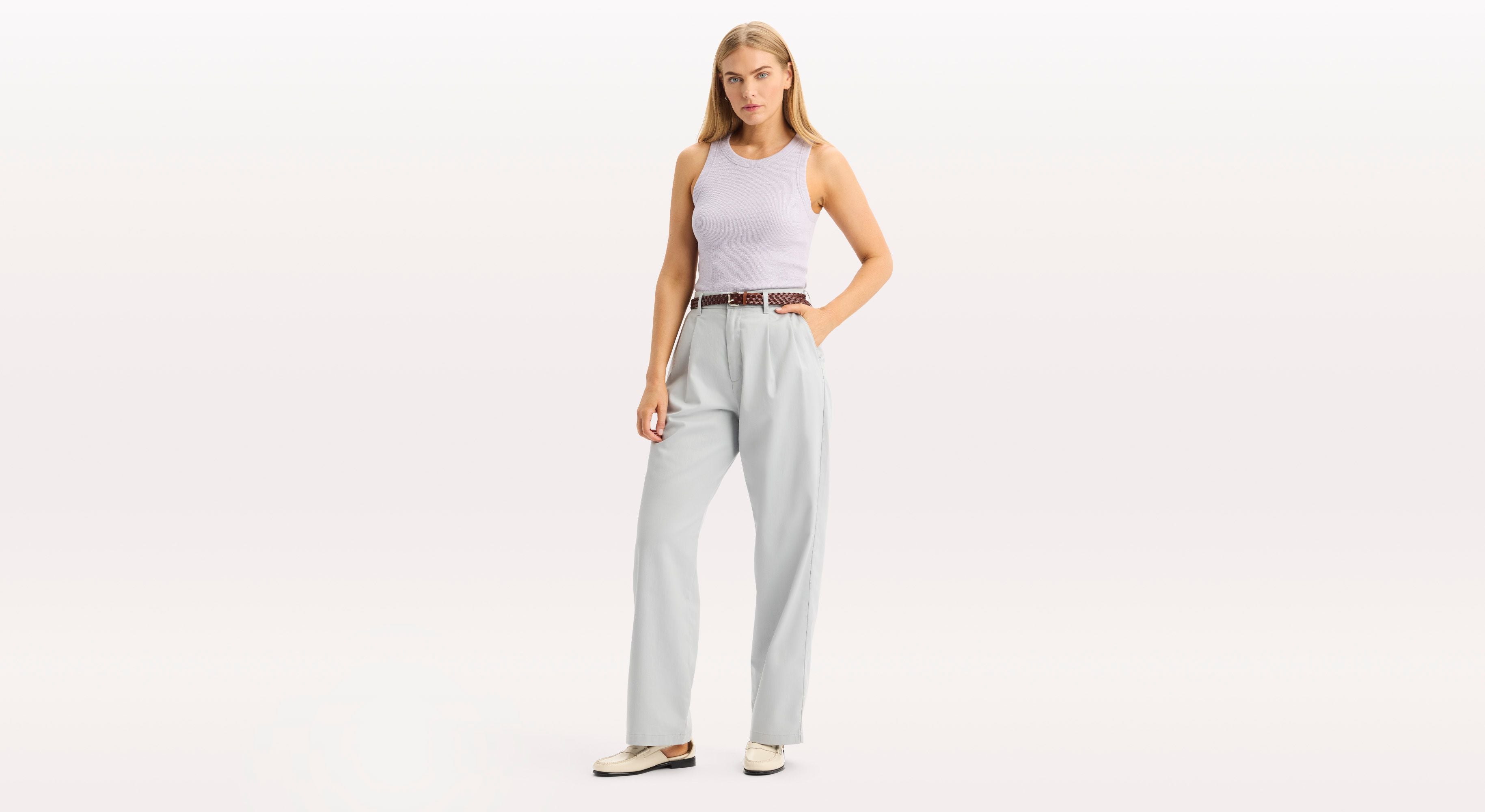 Dockers Signature Iron Free chino gris taille haute