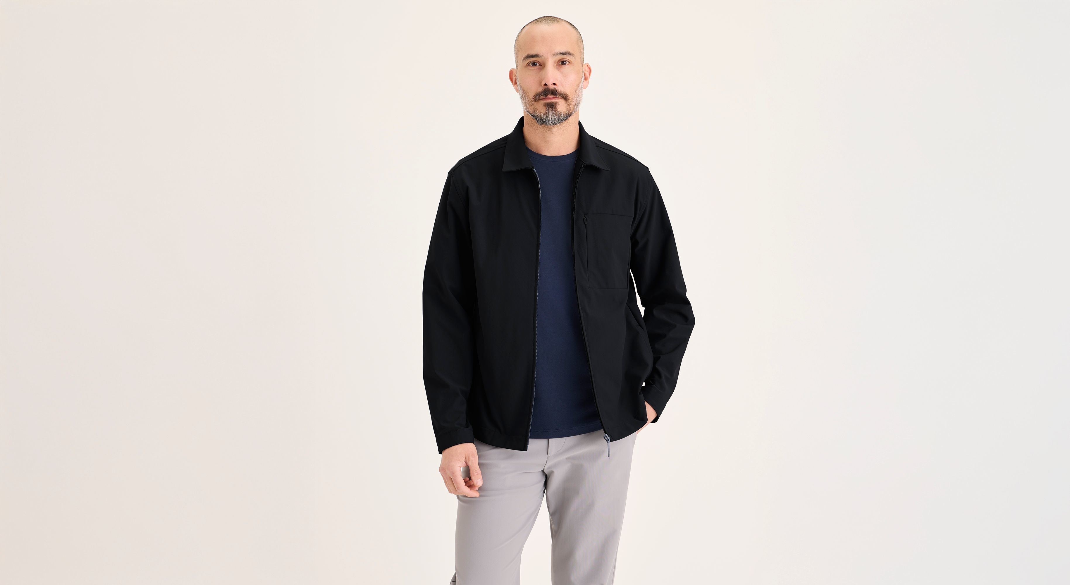 Dockers Go Overshirt Regular Fit surchemise noire coupe droite