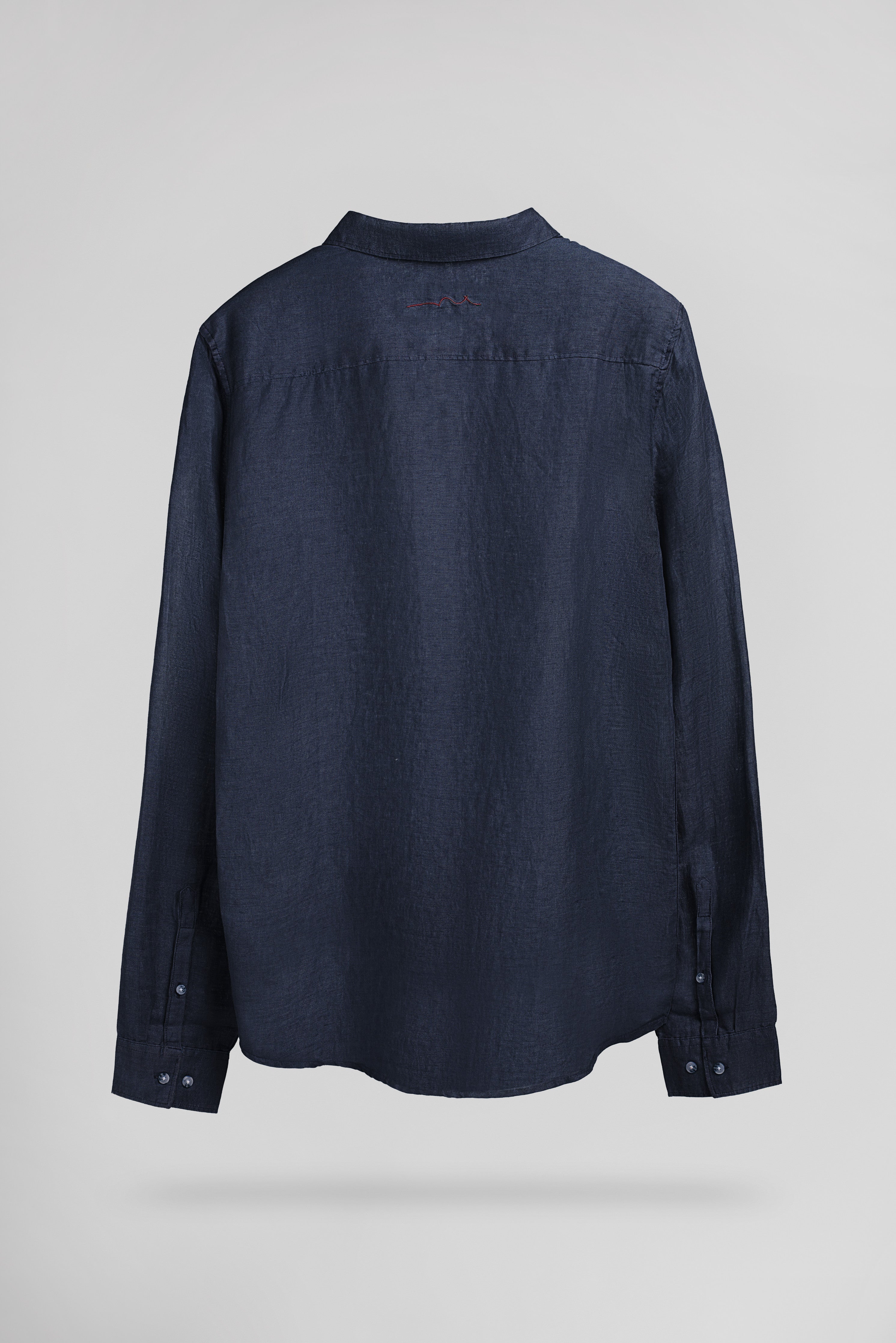 Teddy Smith C-Linen ML chemise lin droite dark navy