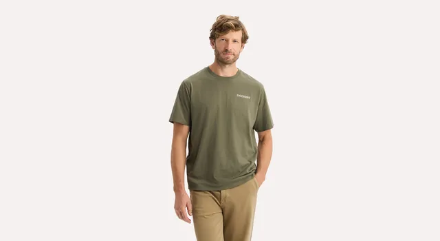 Dockers Graphic Tee Regular Fit tee-shirt vert camo délavé