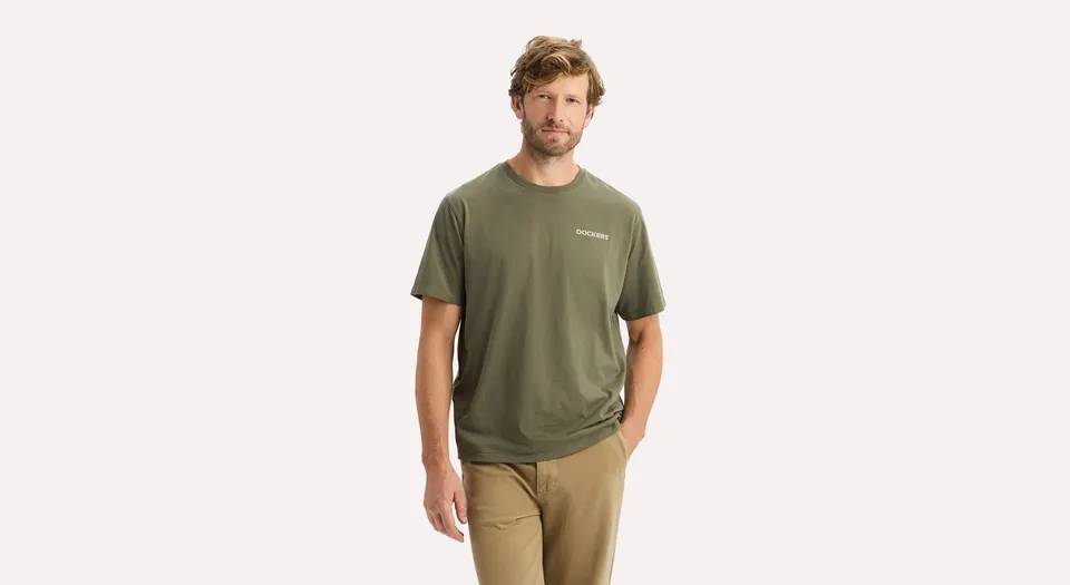 Dockers Graphic Tee Regular Fit tee-shirt vert camo délavé
