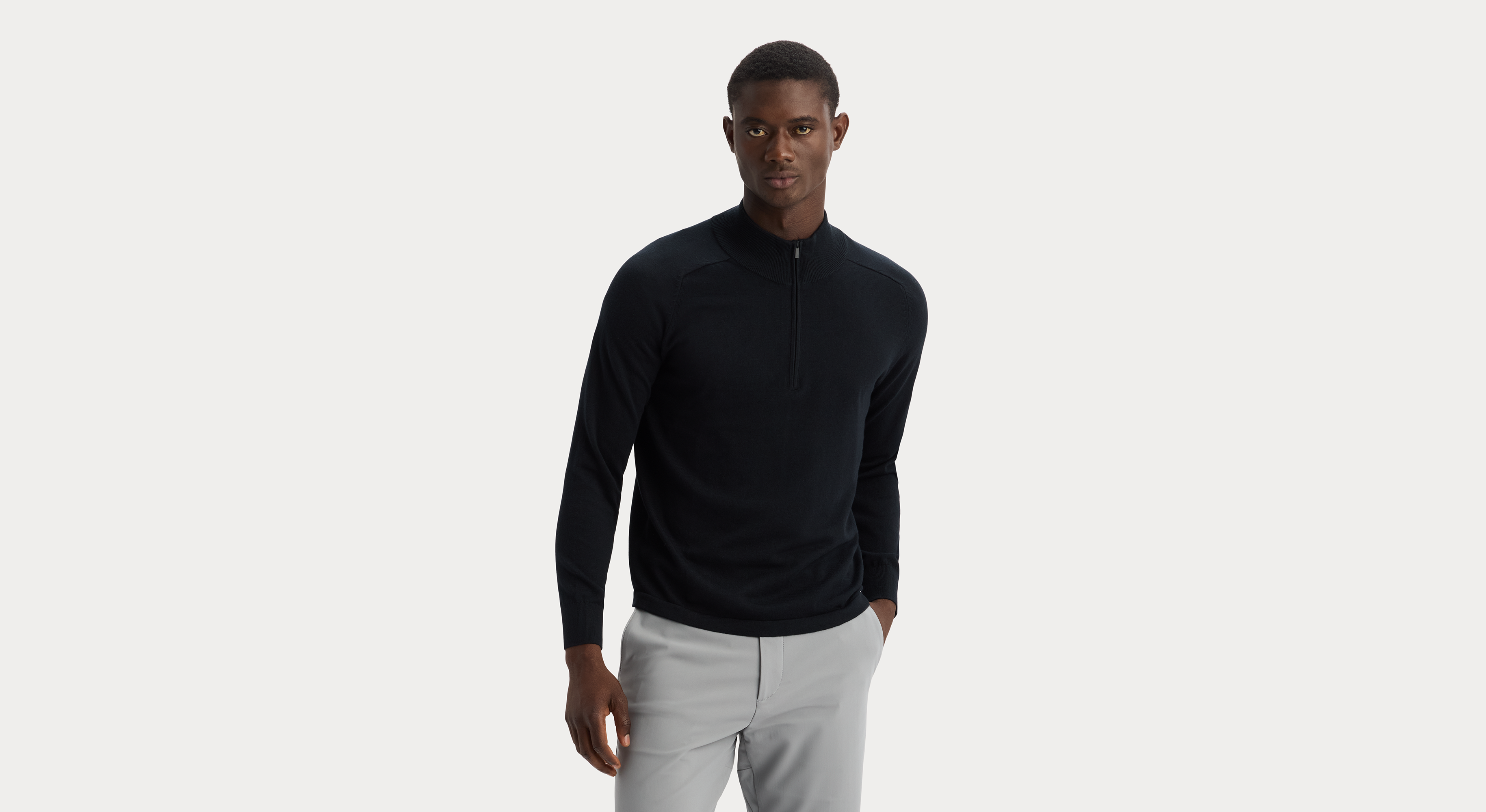 Dockers Go Half-Zip Sweat Homme Noir Thermorégulant