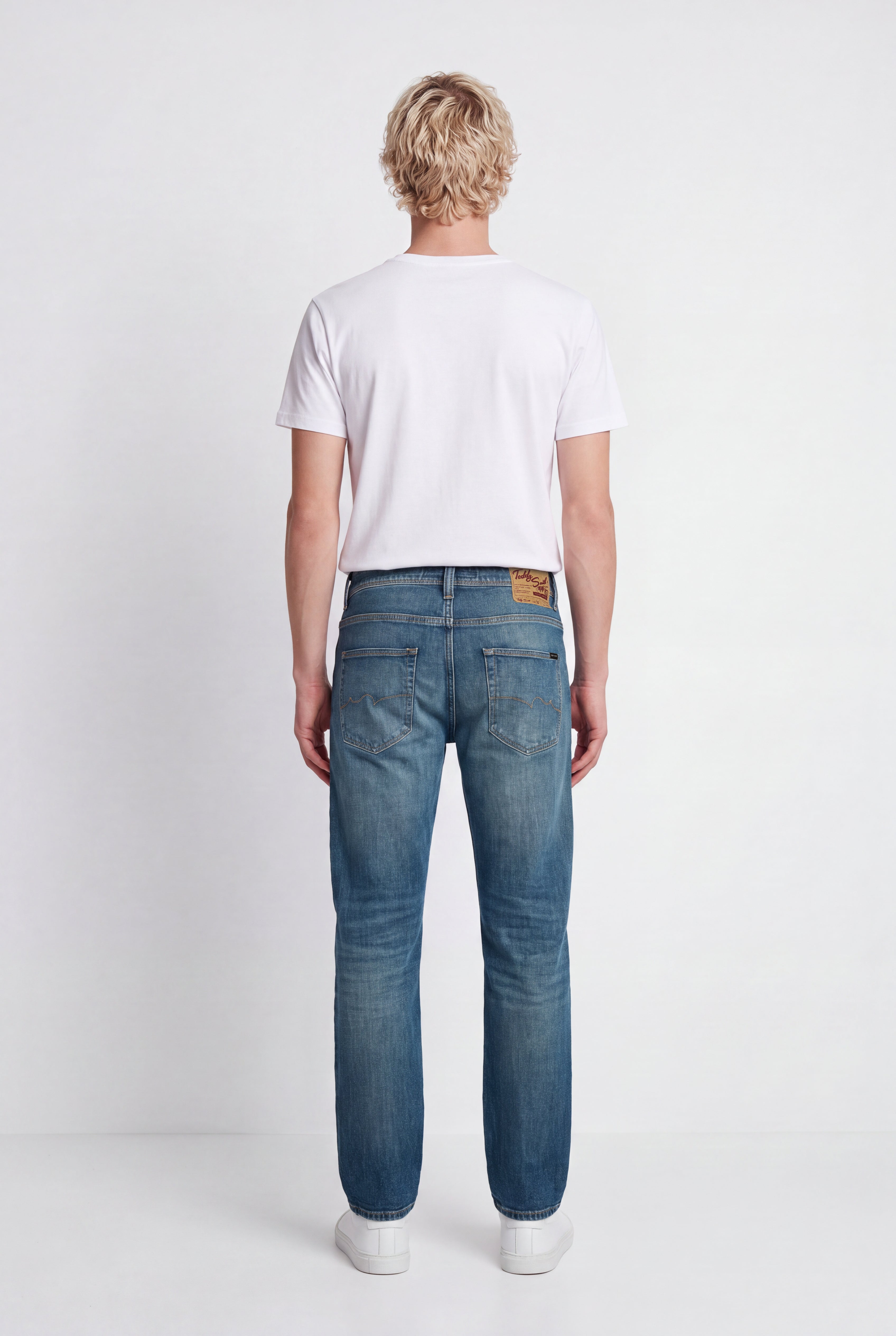 Teddy Smith Reg L32 jean droit gris bleu délavé L32