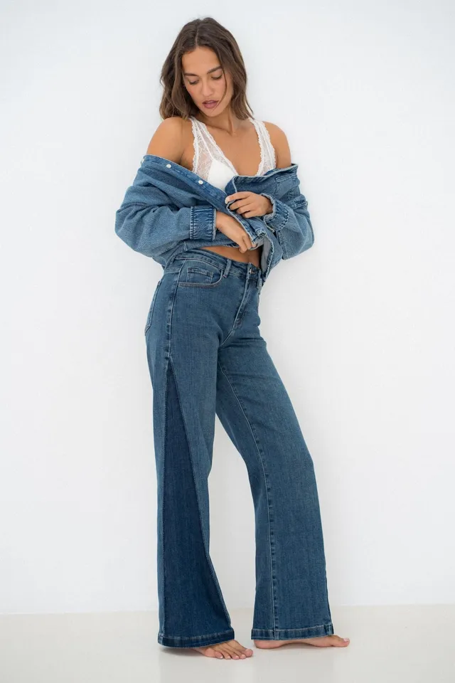 Maison Onado Samuel jean flare bleu délavé stretch