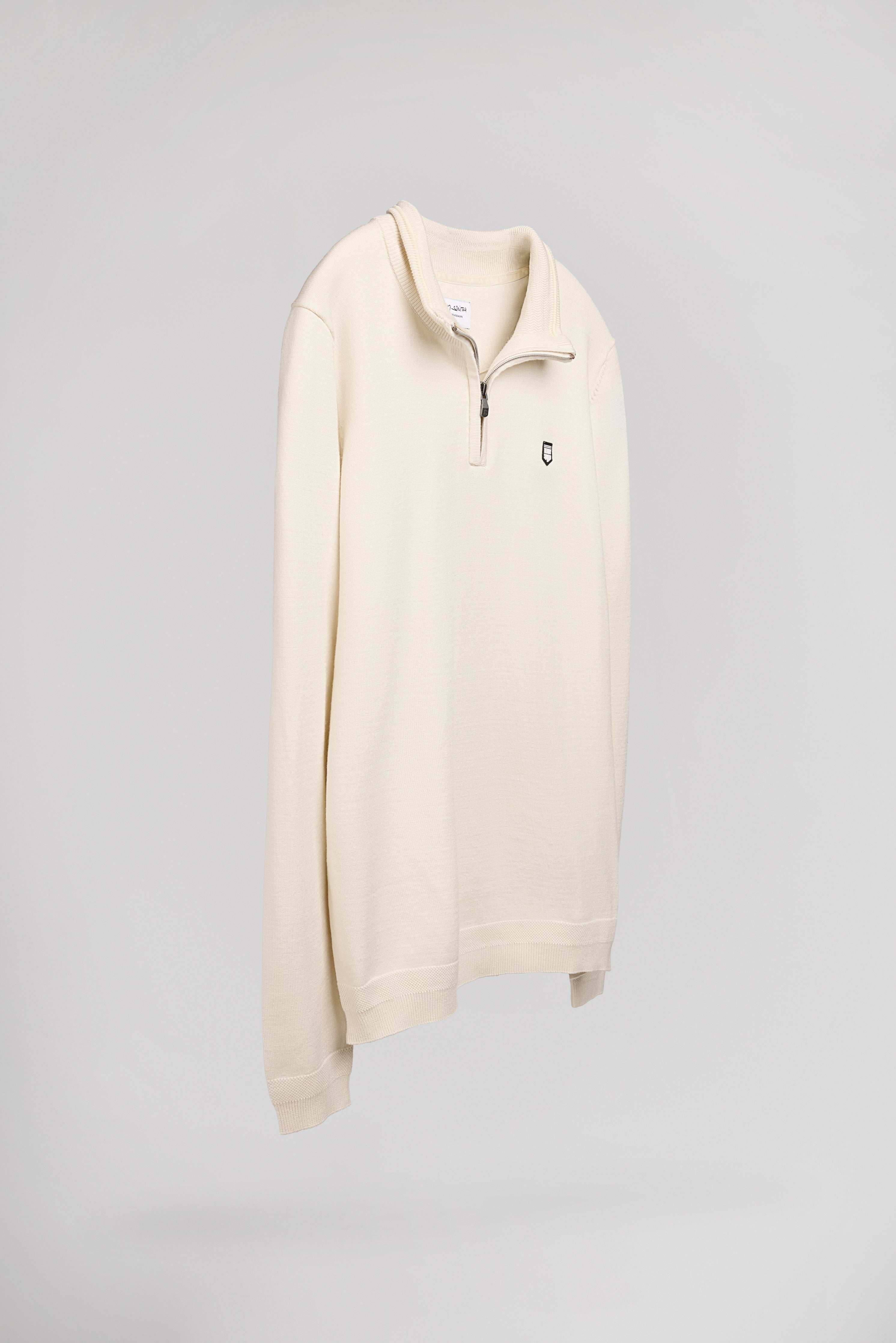 Teddy Smith P-Marty 2 pull crème col montant demi-zip