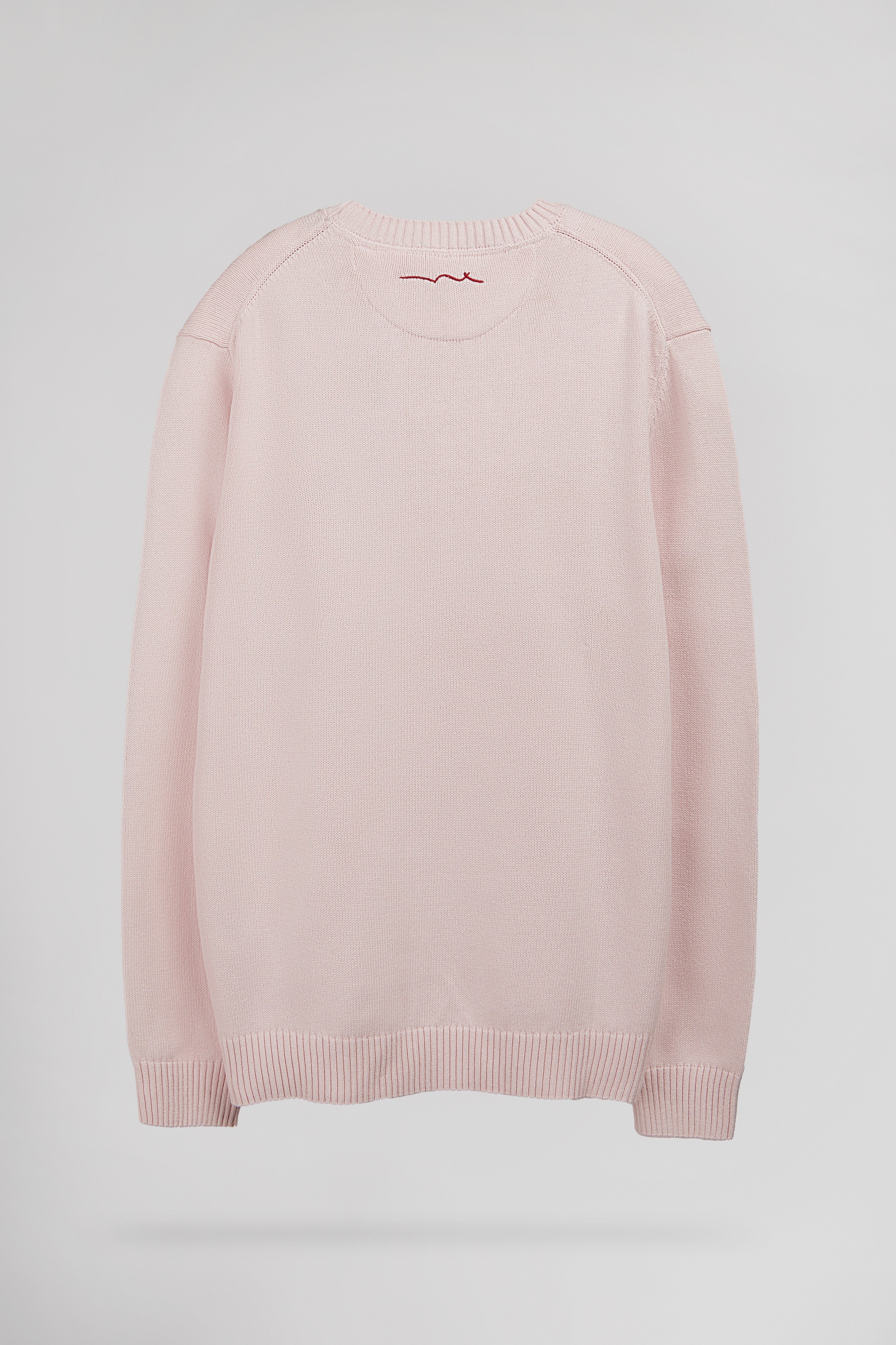 Teddy Smith P-Jimmy Pink Shirt pull homme coton col rond
