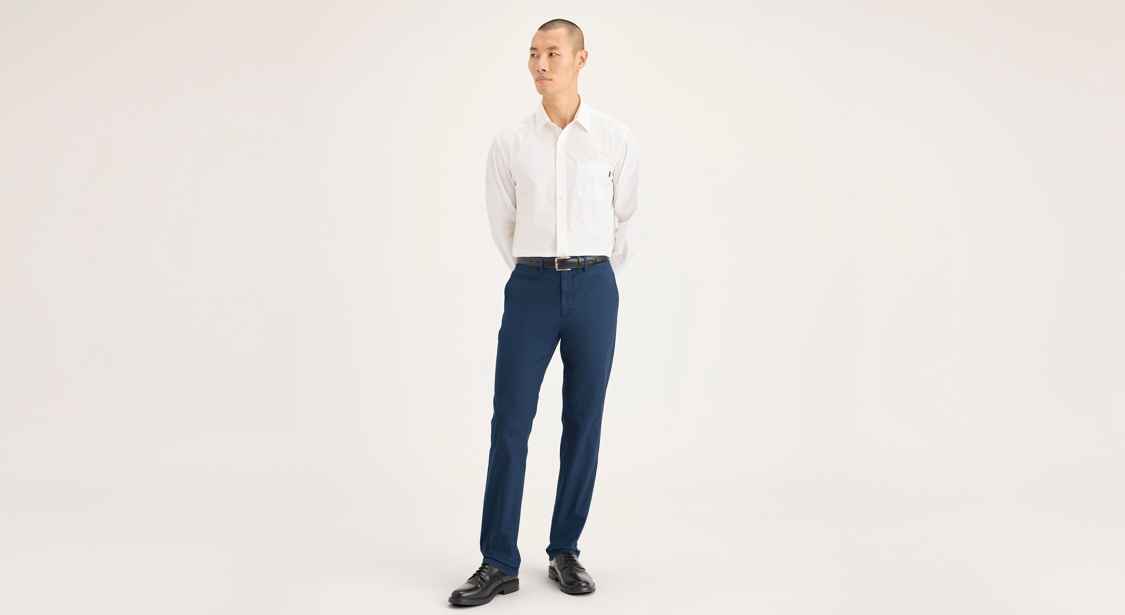 Dockers Crafted Khaki Slim Fit chino bleu ocean stretch