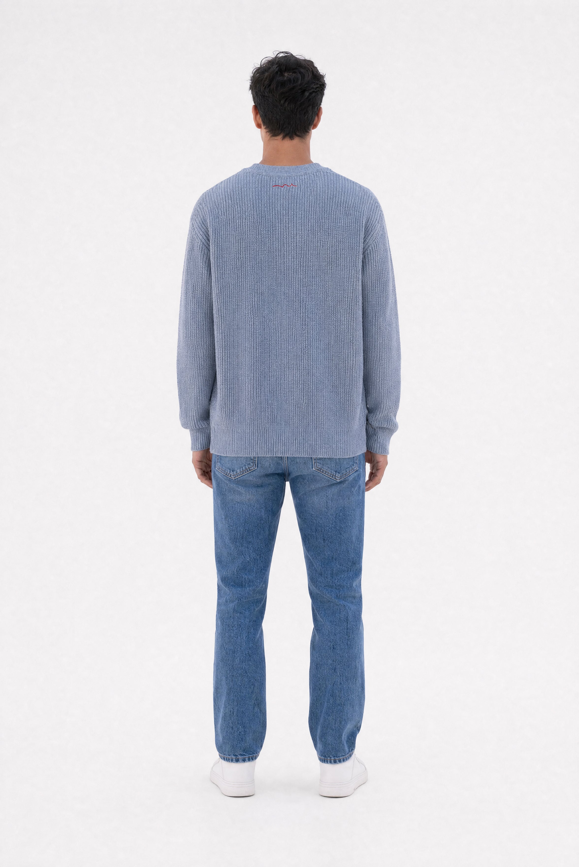 Teddy Smith P-Clay pull bleu minéral chiné laine