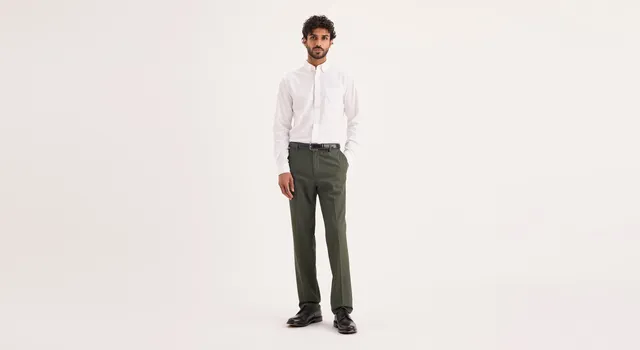 Dockers Signature Iron Free Khaki Slim Homme Vert