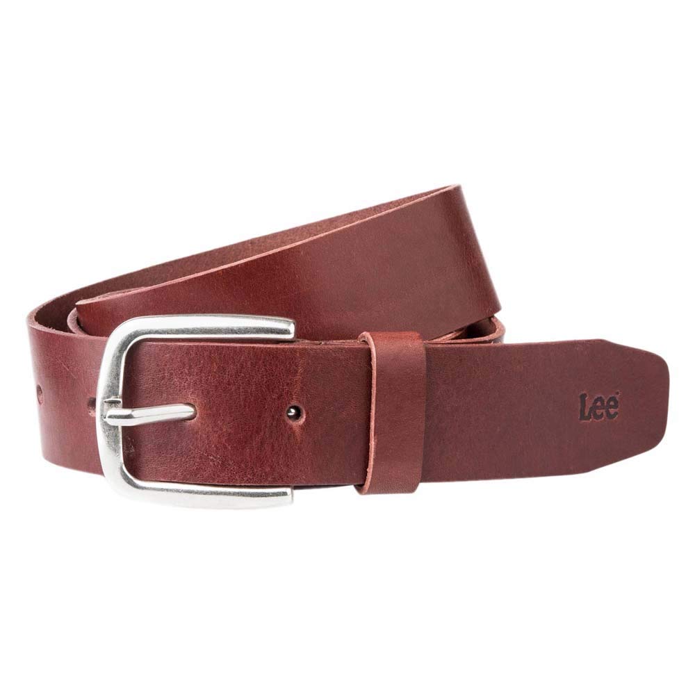Lee Ceinture Homme 100% Cuir Marron Foncé
