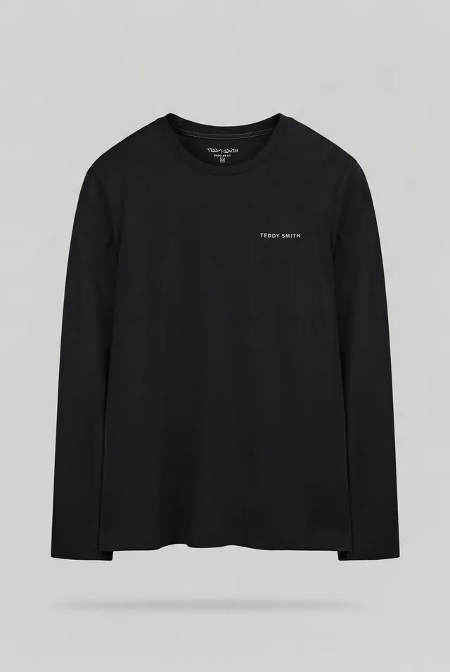 Teddy Smith The Tee 2 ML t-shirt manches longues noir coton