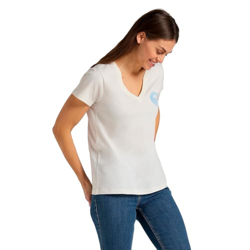 Lee Palm Tree T-shirt Femme Rose Col V