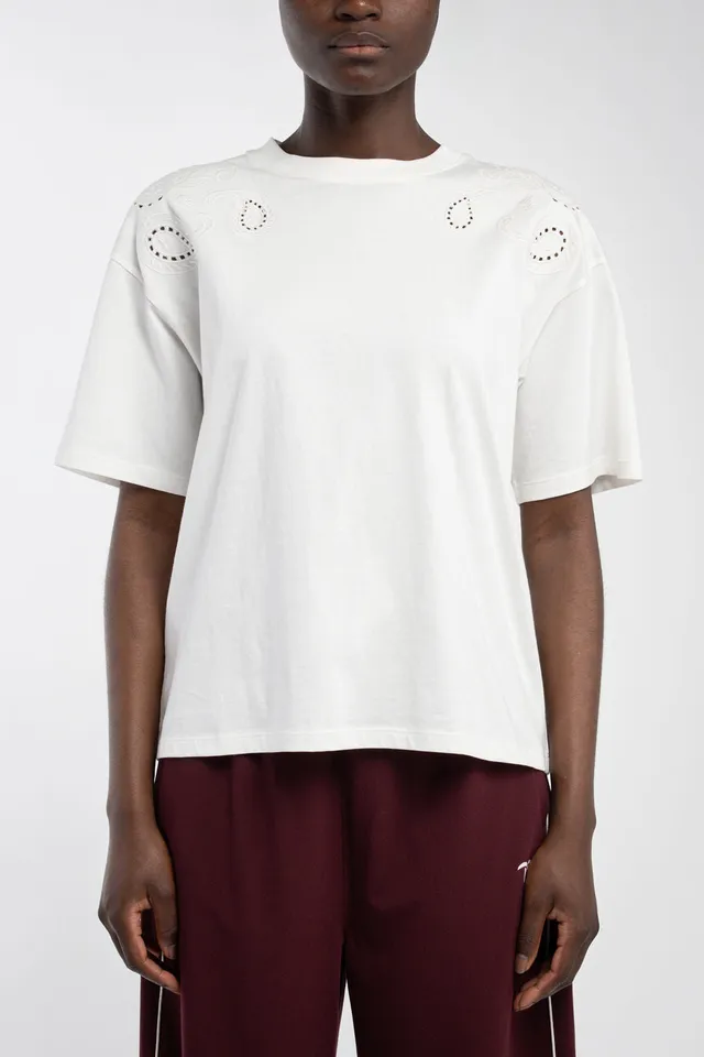Teddy Smith T-Lyana MC Middle White t-shirt coton blanc femme